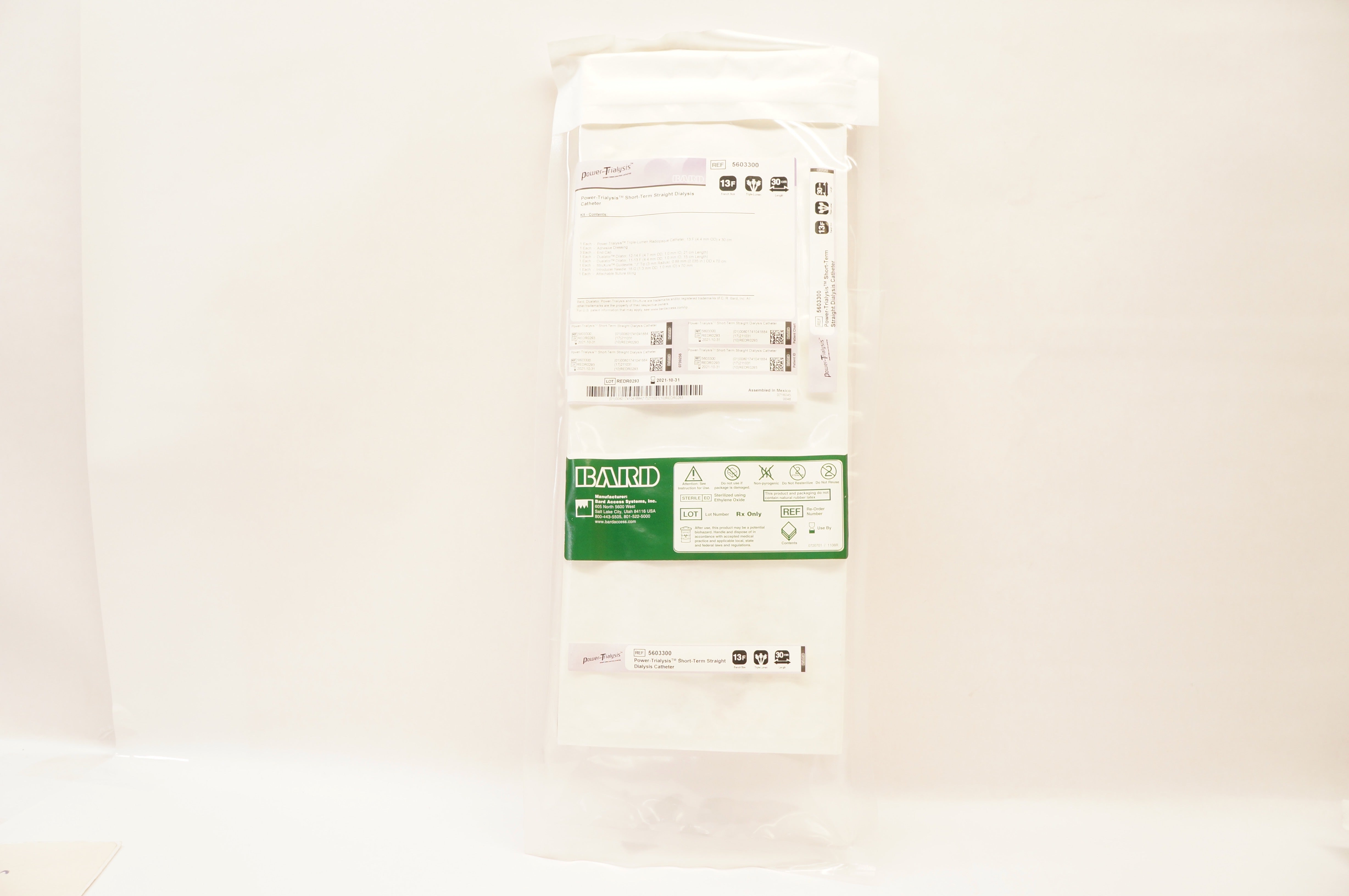 Bard 5603300 Power-Trialysis Short Term Straight Dialysis Cath. 13F x 30cm (x)