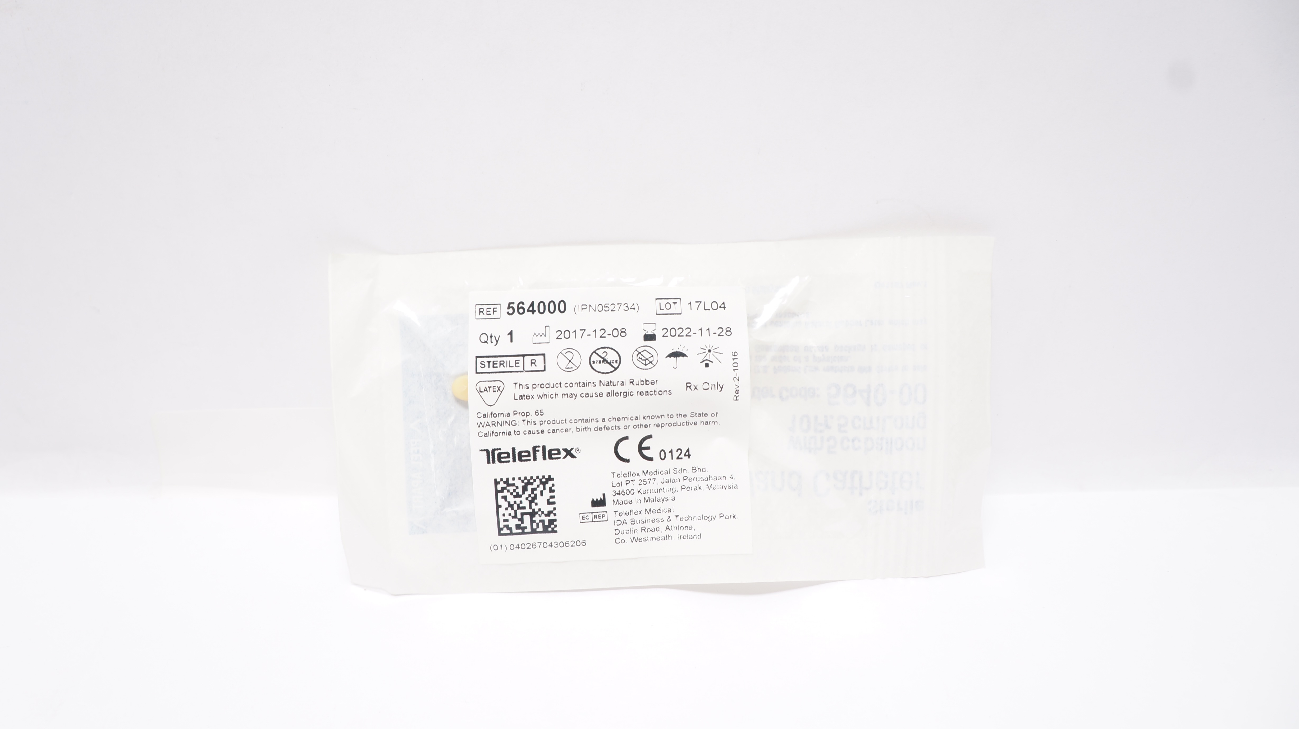 Teleflex 564000 Rusch Word Bartholin Gland Cath. 10Fr x 5cm 5cc Balloon (x)