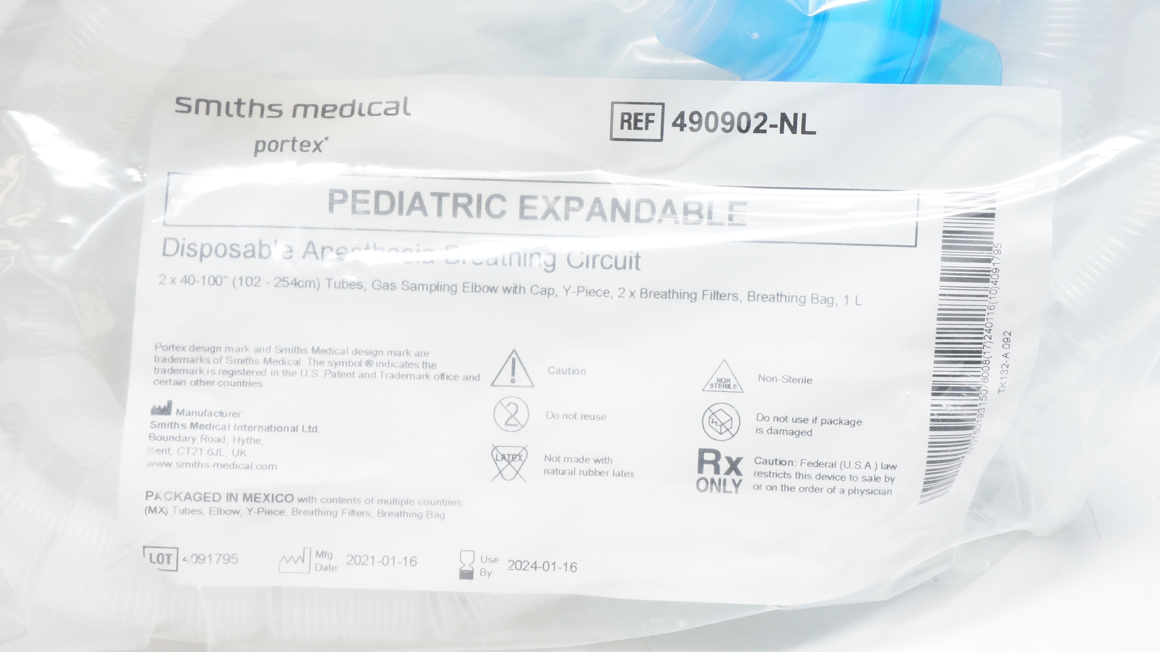 Smith Medical 490902-NL Portex Pediatric Anesthesia