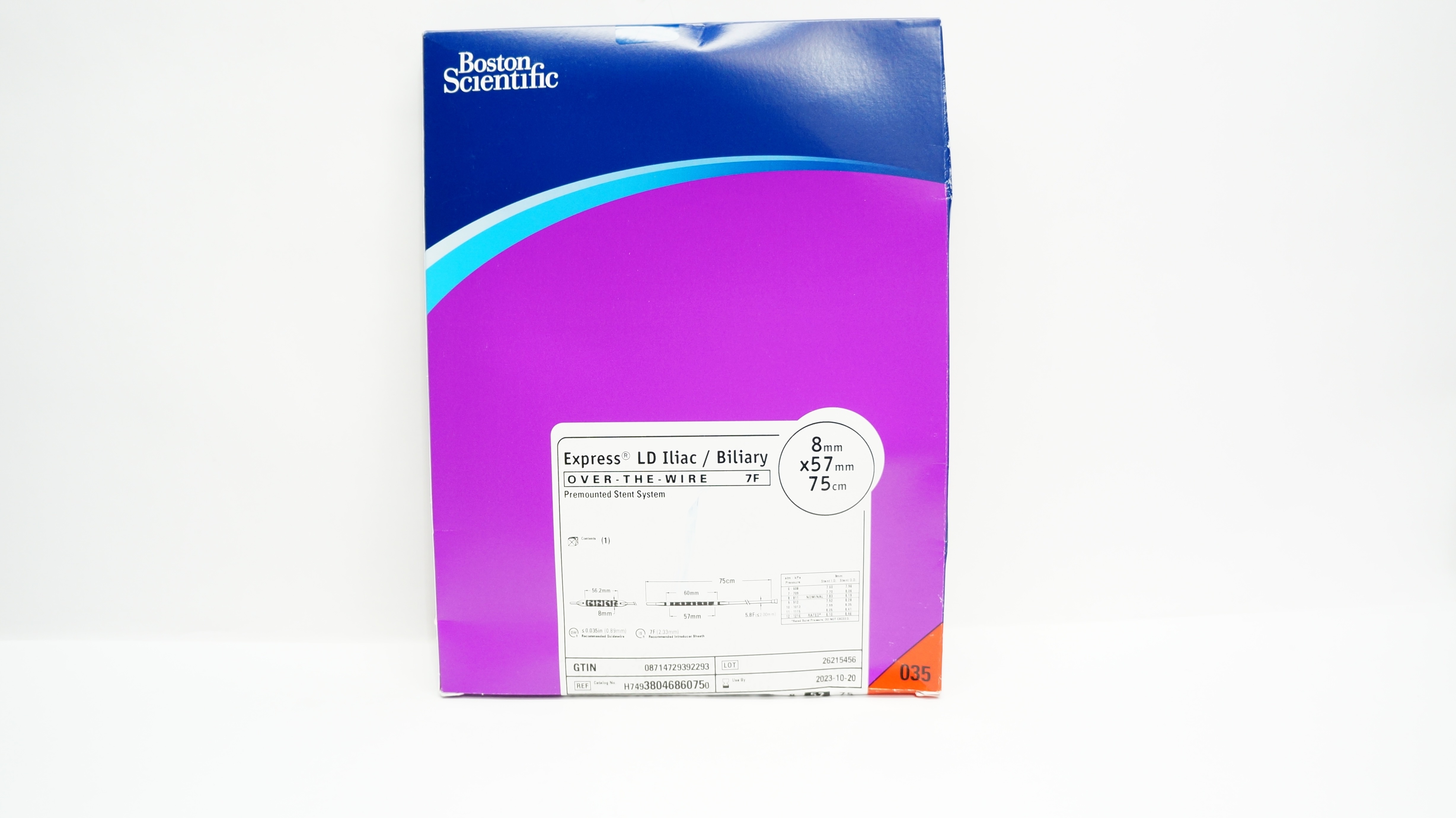 Boston Scientific H74938046860750 Express Premounted Stnt System 8x57mmx75cm (x)