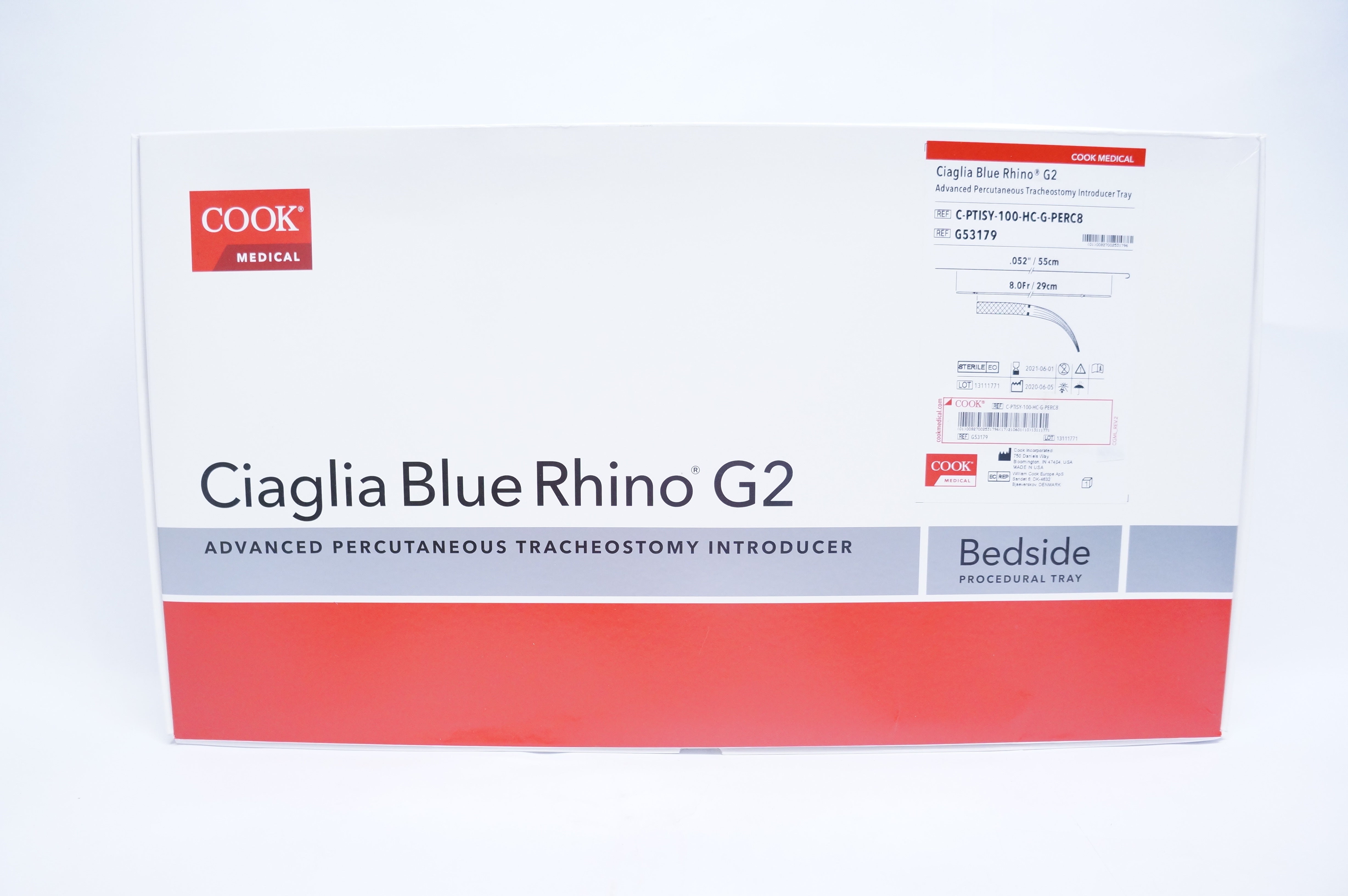 Cook Medical G53179 Ciaglia Blue Rhino G2 Advanced Percutaneous Tracheostomy