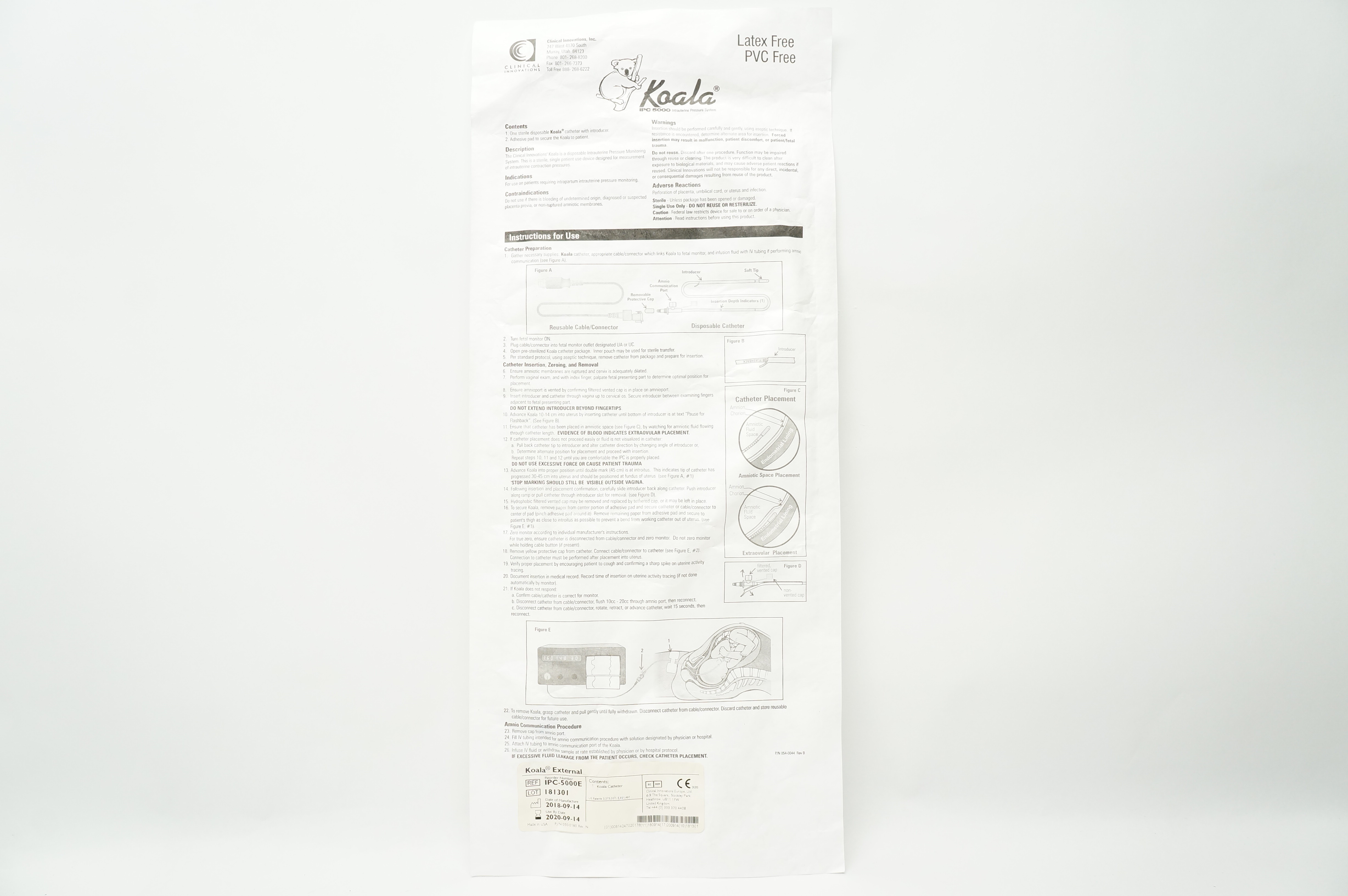 Clinical Innovations IPC-5000E Koala External Cath. (x)