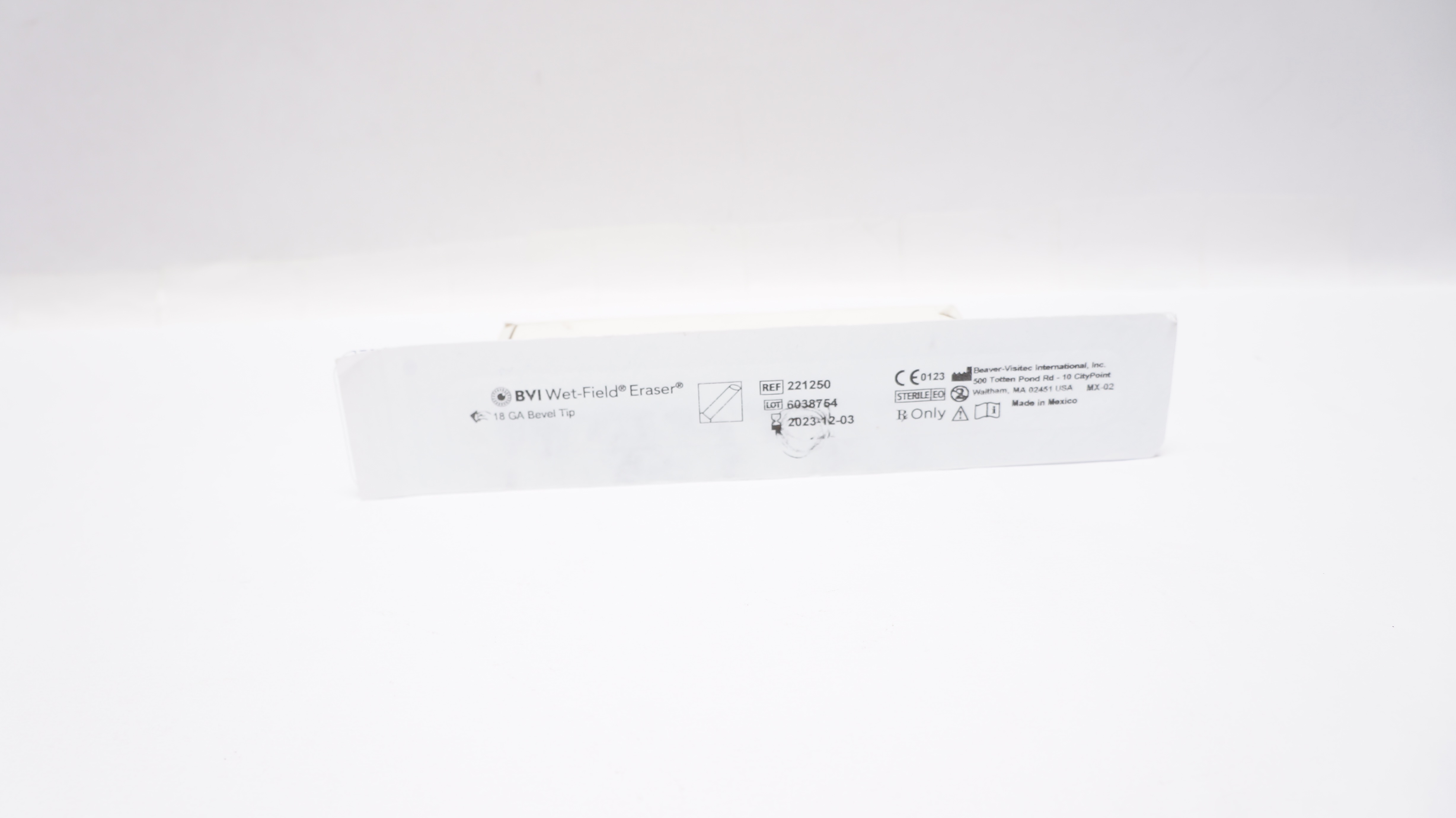 BVI Beaver Visitec 221250 BVI Wet-Field Eraser Bevel Tip 18GA