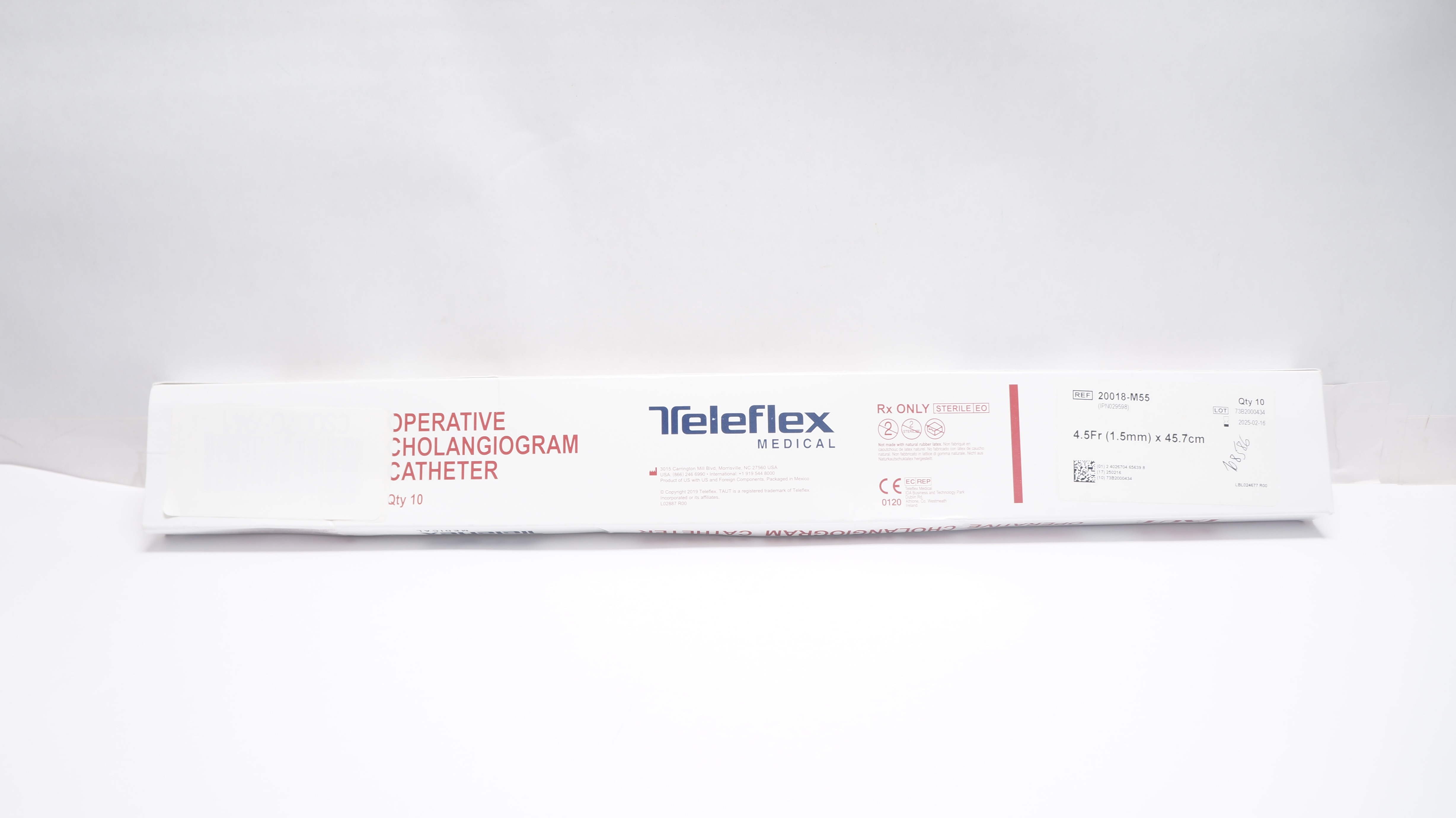 Teleflex 20018-M55 Taut Operative Cholangiogram Cath. 4.5Fr x 45.7cm - Box of 10