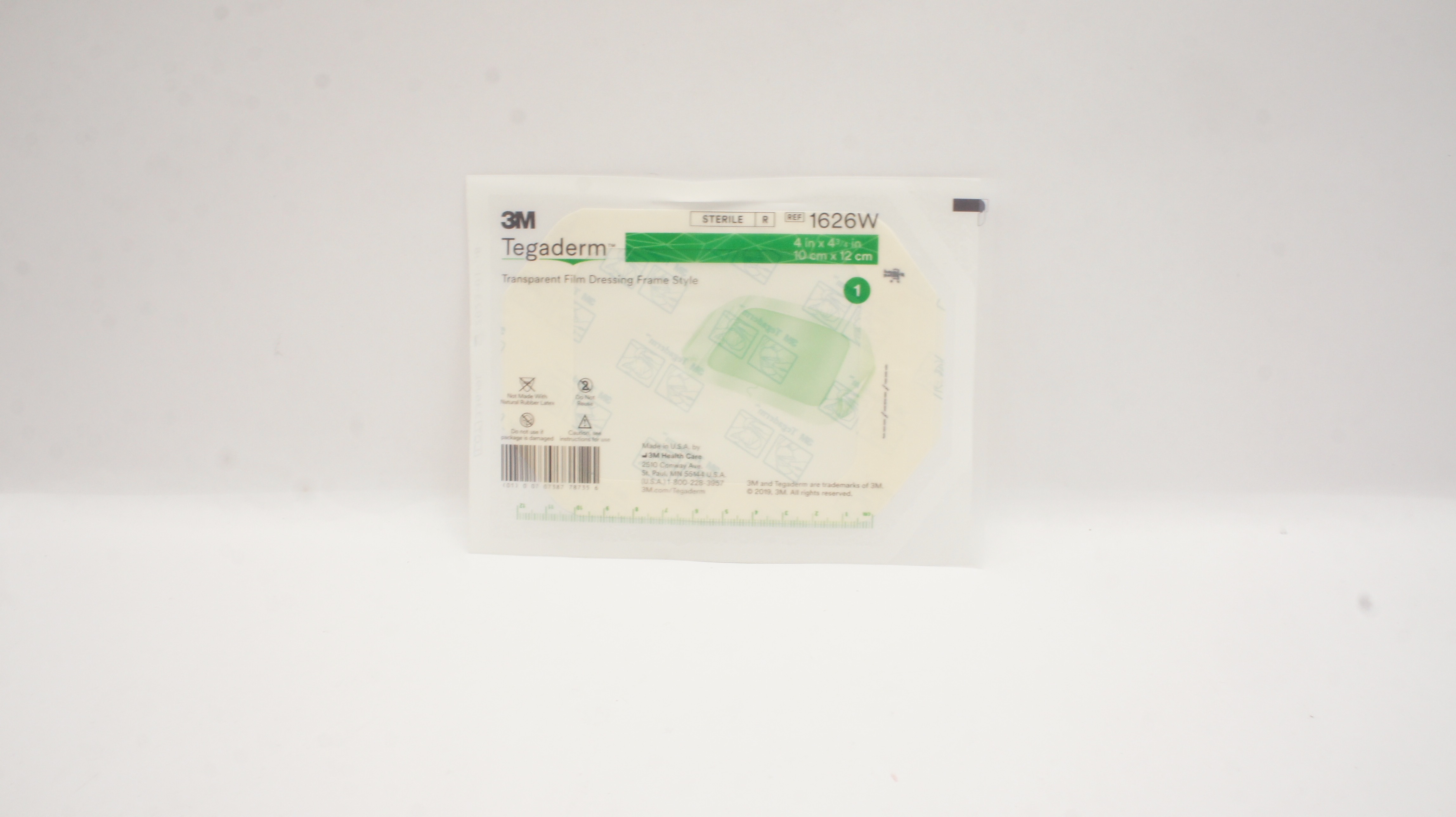 3M 1626W Tegaderm Transparent Film Dressing Frame Style 4 x 4-3/4inch (x)