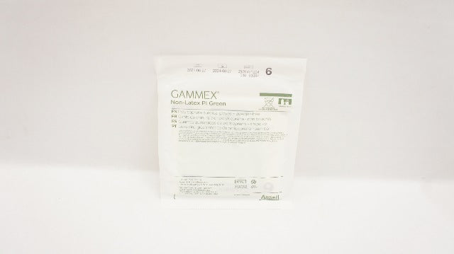Ansell 20685260 Gammex Non-Latex PI Green Gloves Size 6