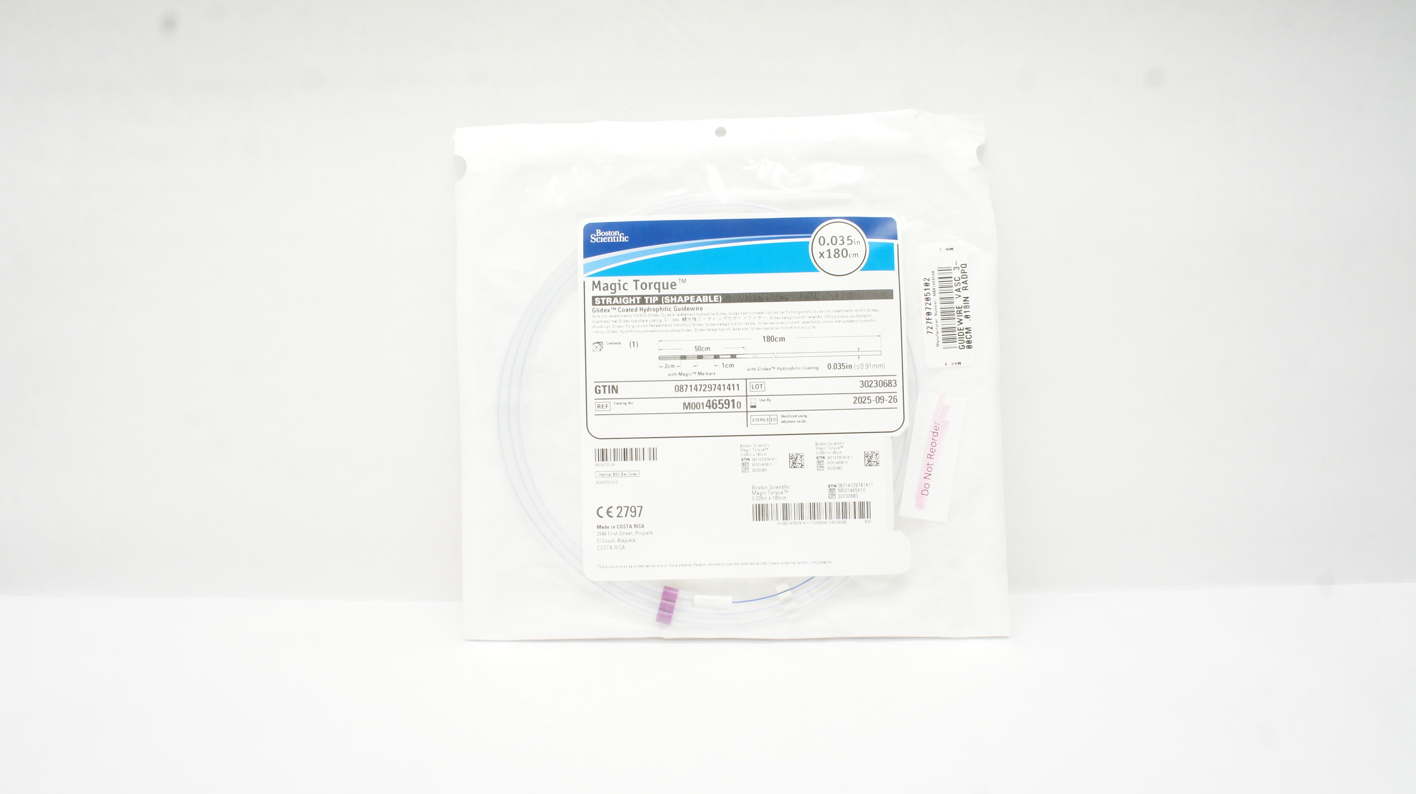 Boston Scientific 46591 Magic Torque Guidewire 0.035 inch x 180 cm