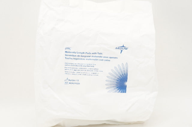 Medline NON241281 Maternity Length Pads with Tails - Pack of 12