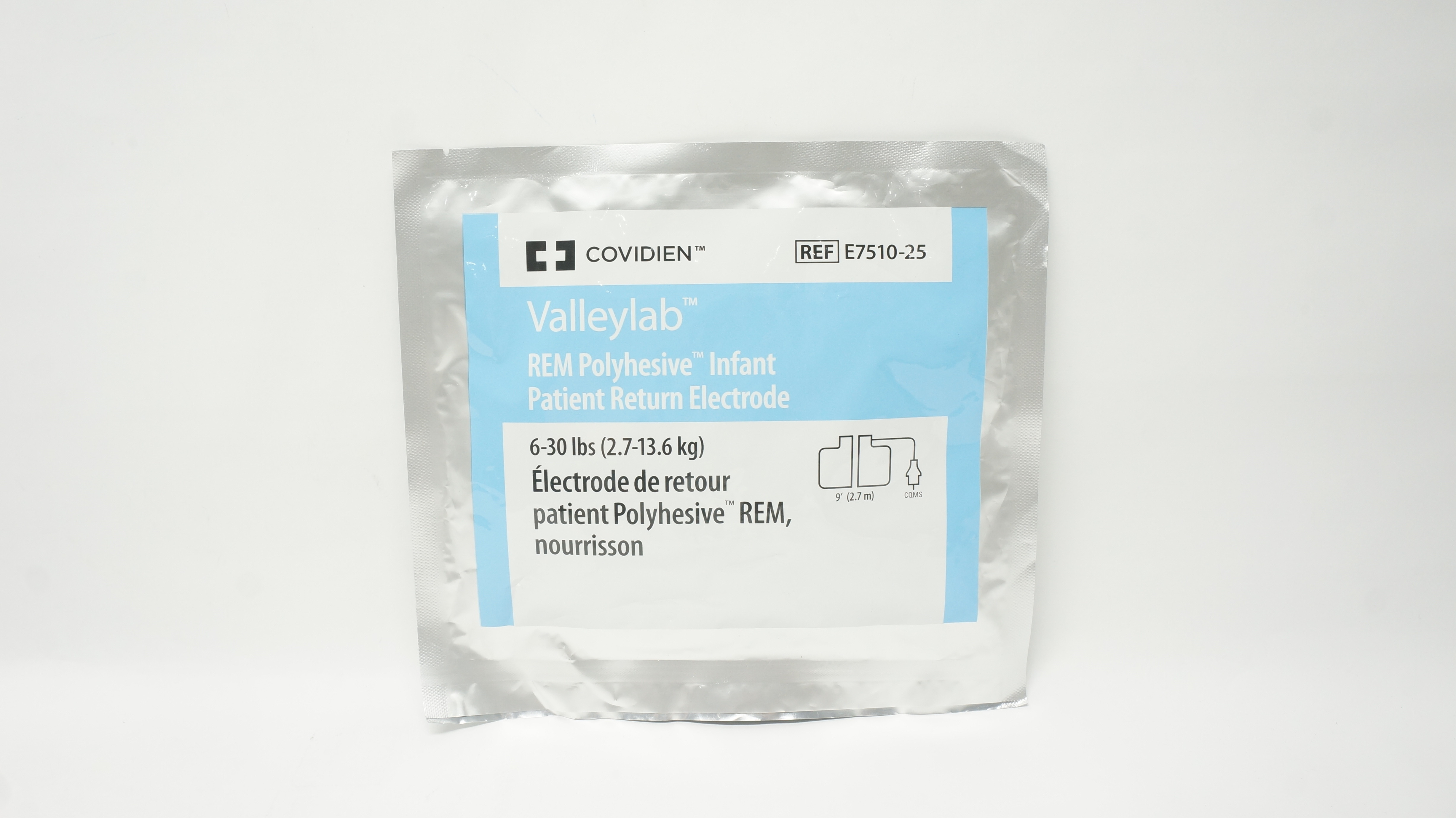 Covidien E7510-25 Valleylab REM Polyhesive Infant Patient Electrode 6-30lbs (x)