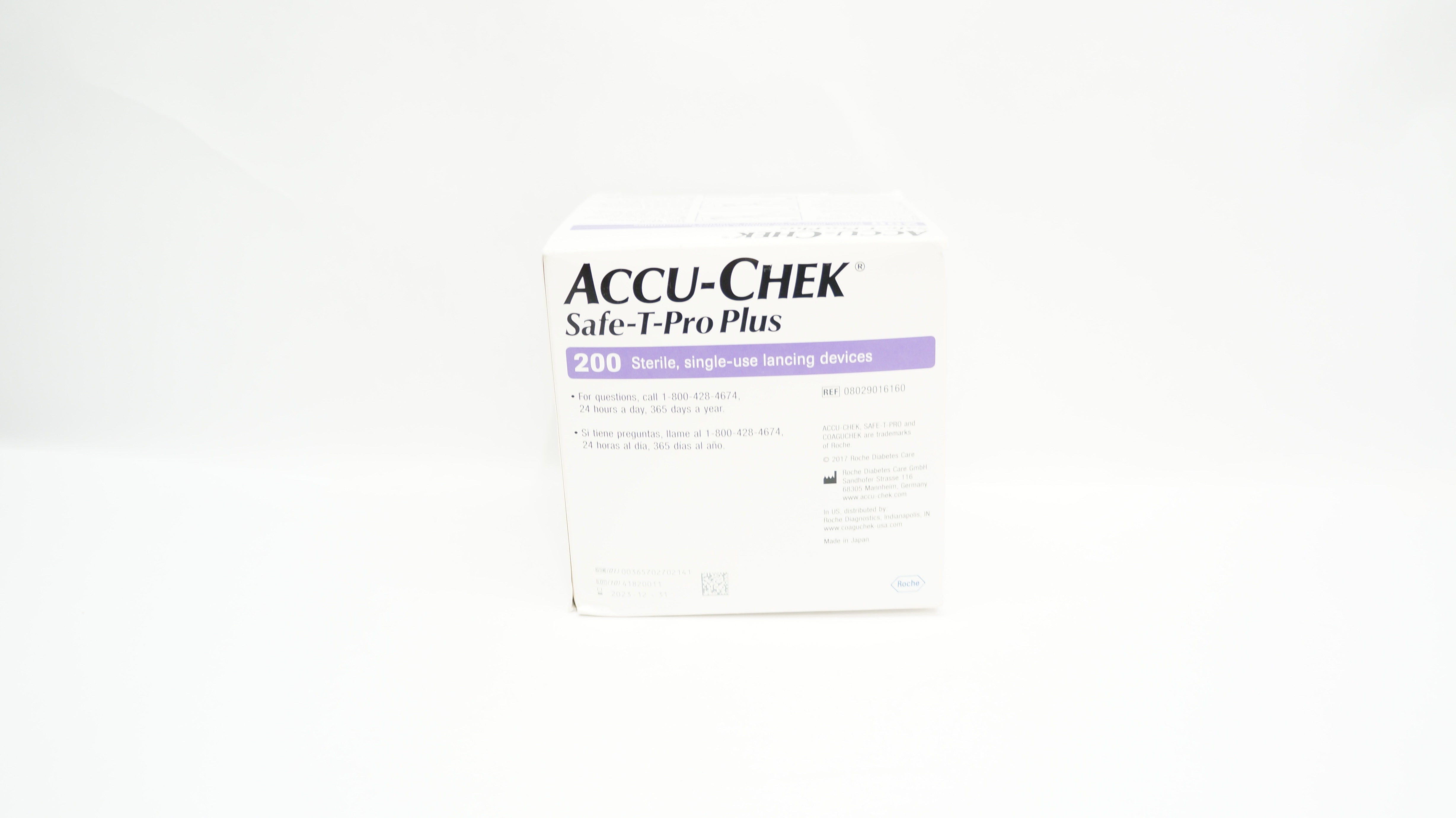 Roche 08029016160 Accu-Chek Safe-T-Pro Plus Lancing Devices - Box of 200