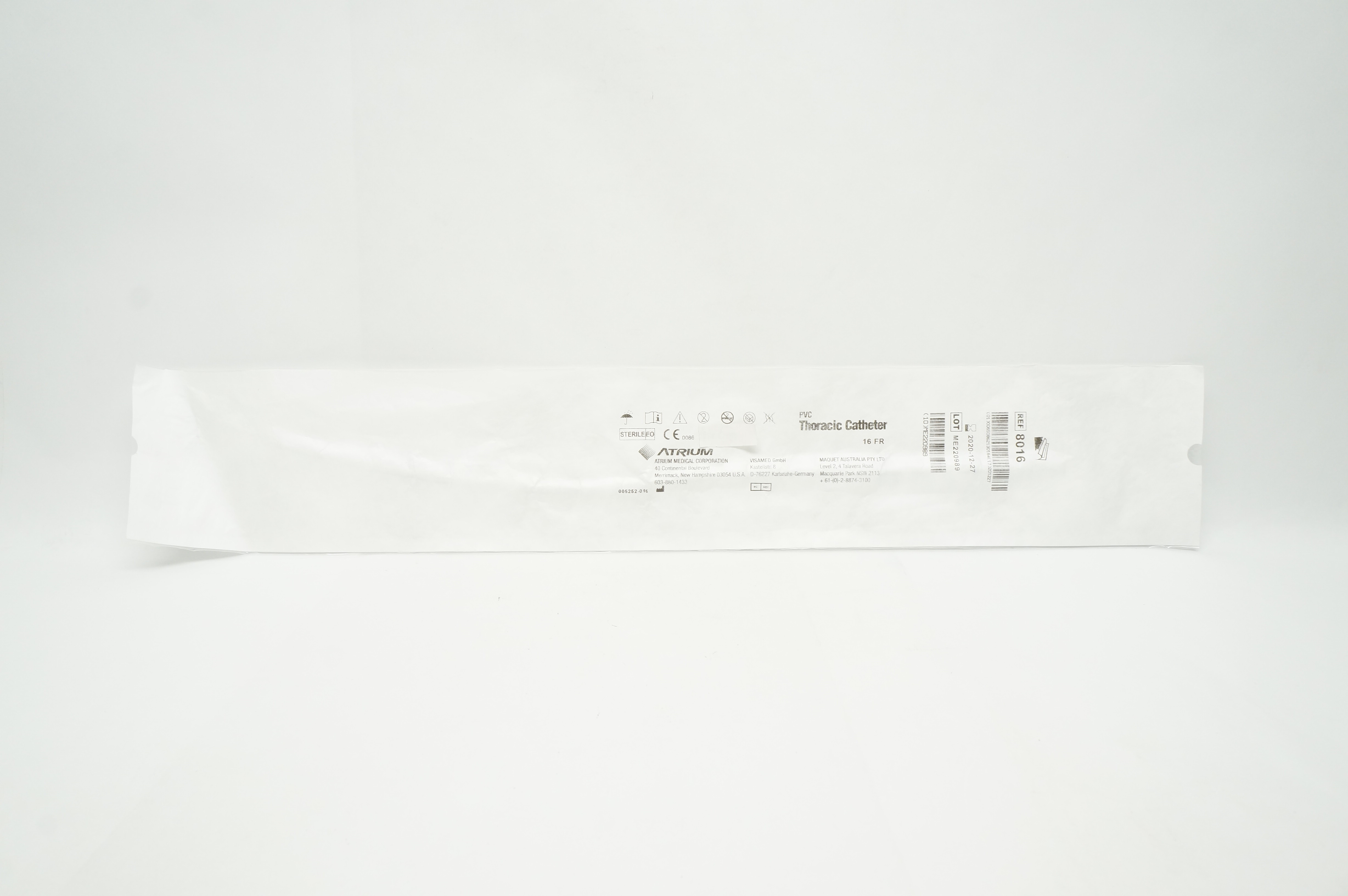 Atrium 8016 PVC Thoracic Cath. 16Fr (x)