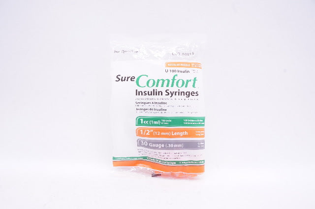 Allison Medical 22-6210 Sure Comfort Insulin Syringes U-100