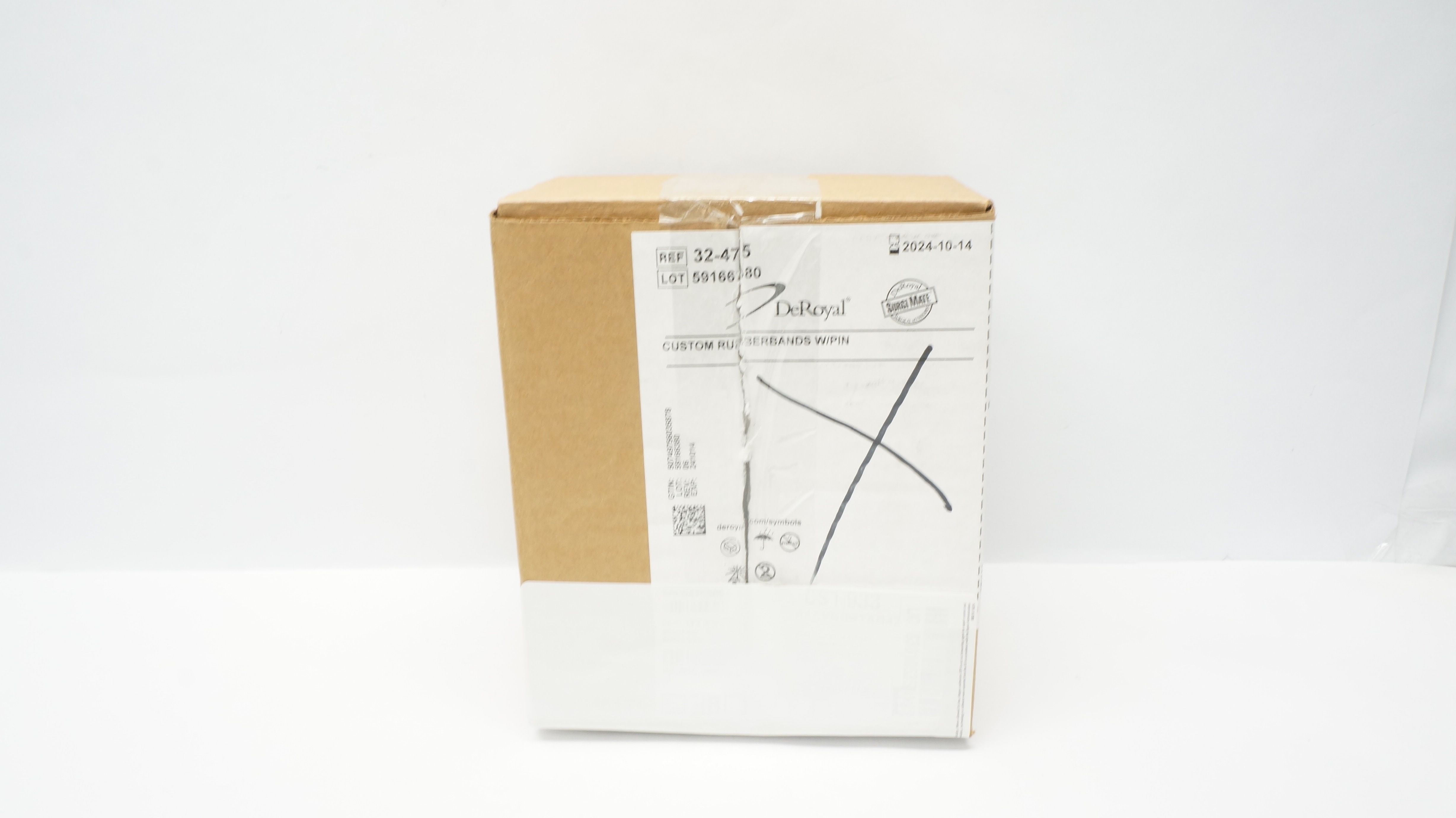 DeRoyal 32-475 Custom Rubberbands w/PIN (x) - Box of 31