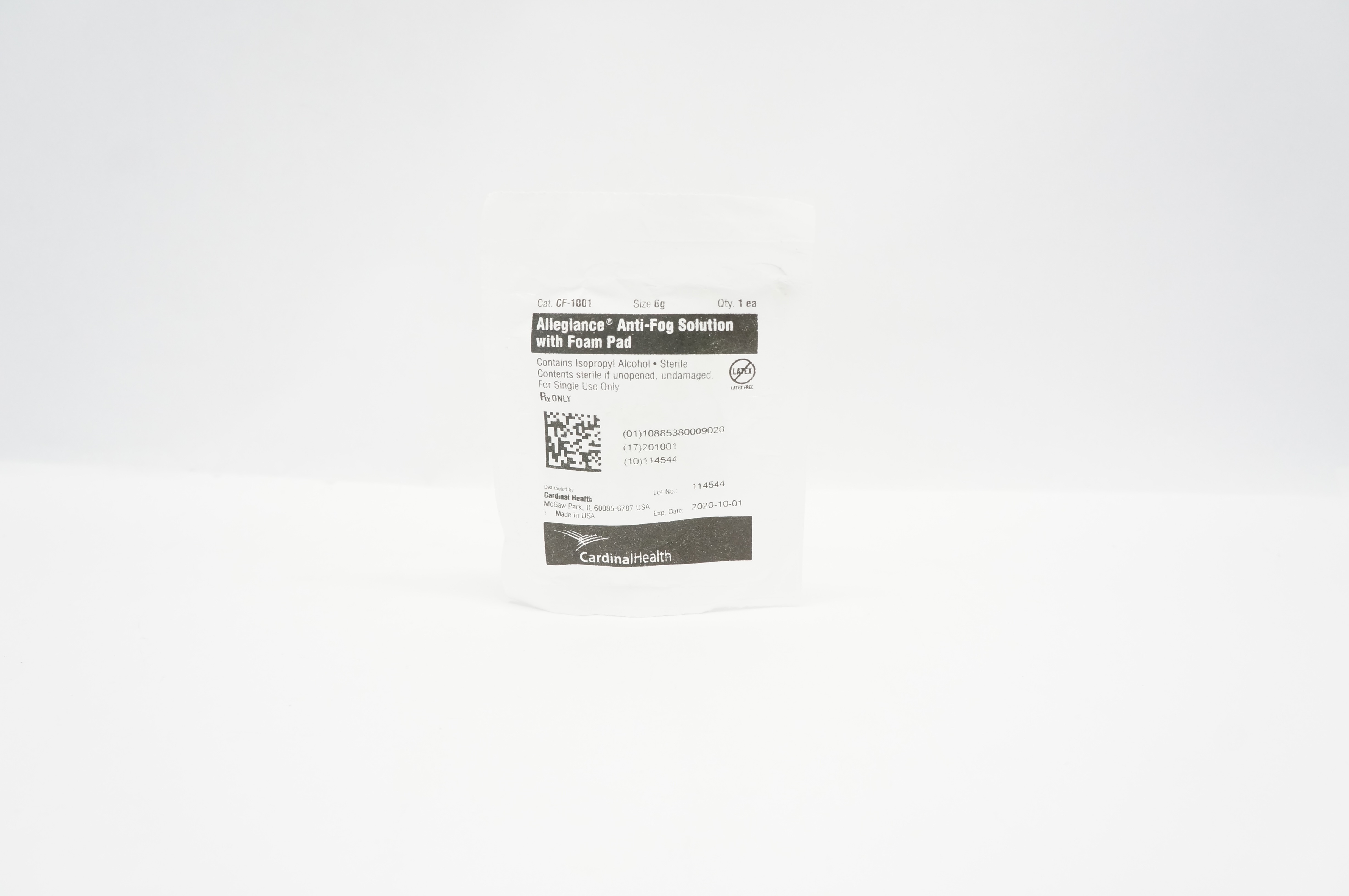 Cardinal Health CF-1001 Allegiance Anti-Fog Solution with Foam Pad (x)