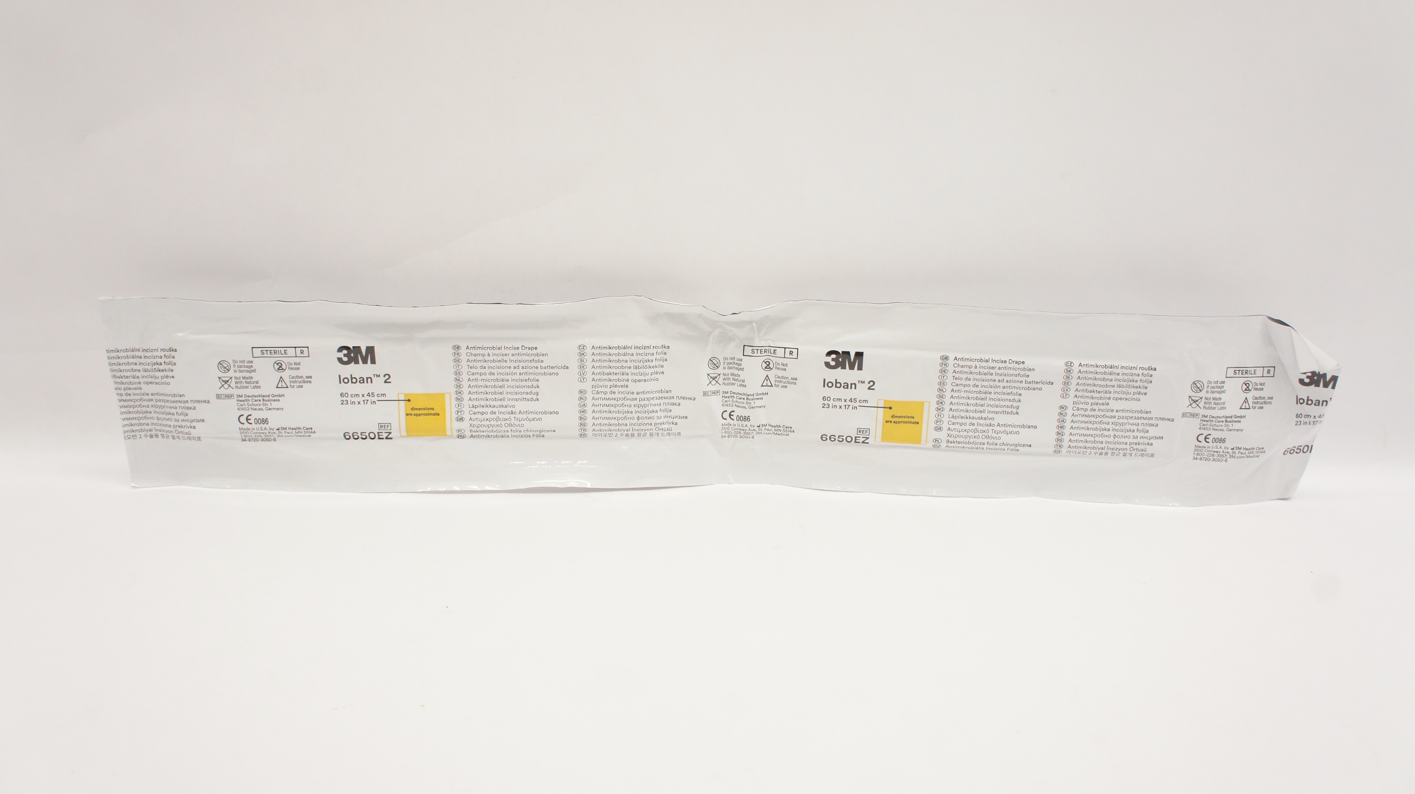 3M 6650EZ Loban 2 Antimicrobial Incise Drape 23inch x 17inch