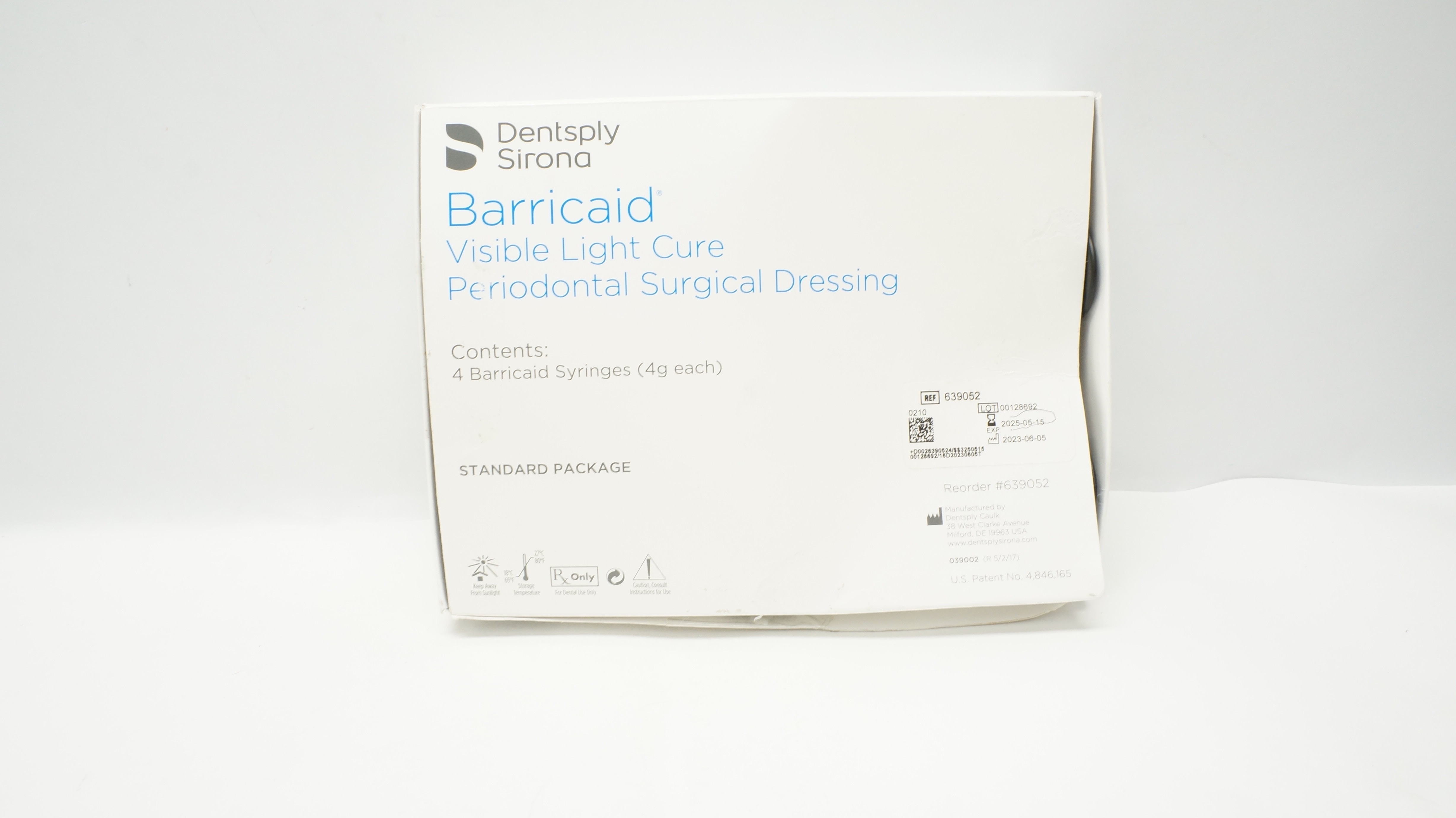 Dentsply Sirona 639052 Barricaid Visible Light Cure Surgical Dressing - Box of 4