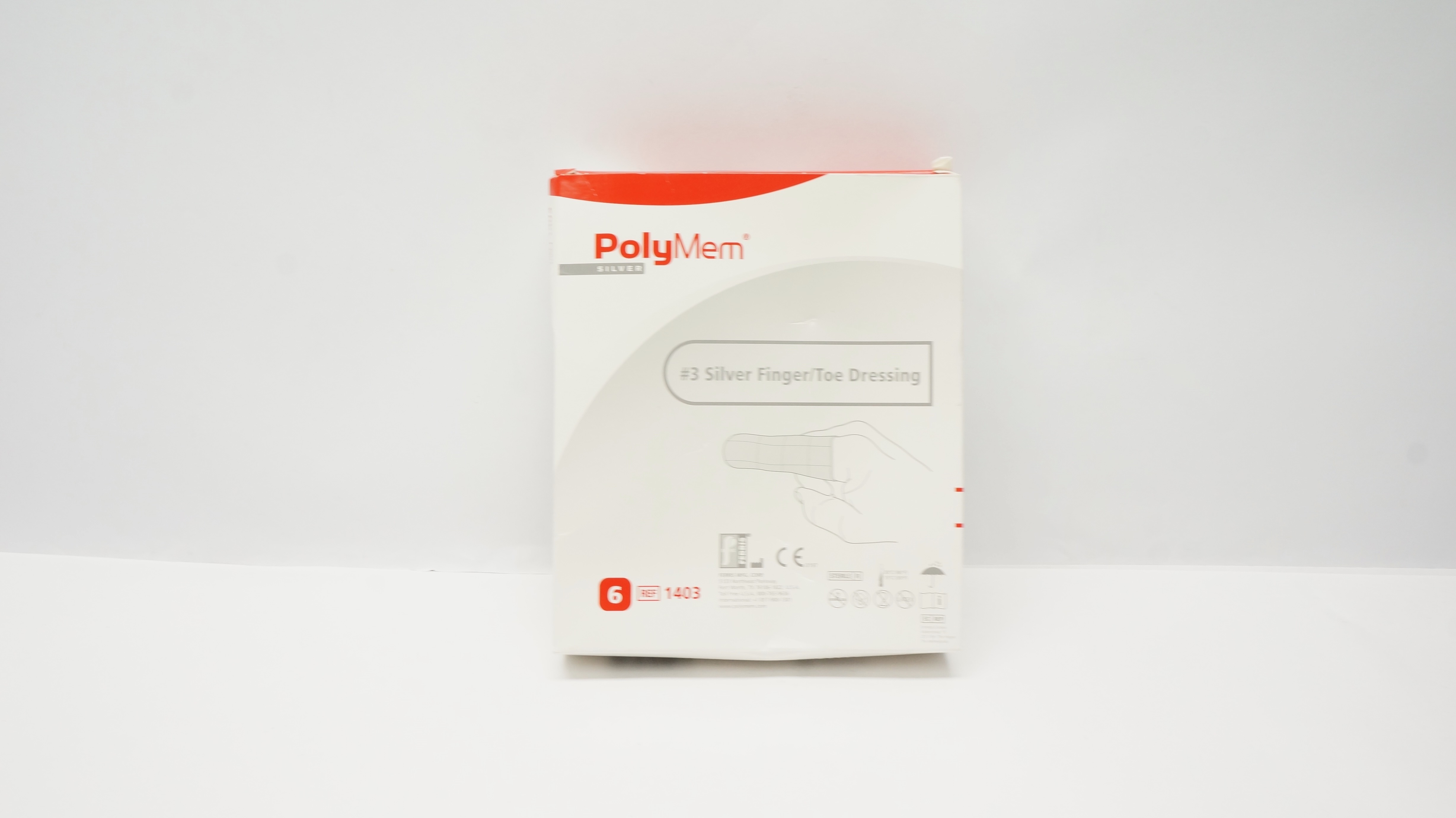 Polymem  1403 Silver Finger/Toe Dressing #3 (x) - Box of 6