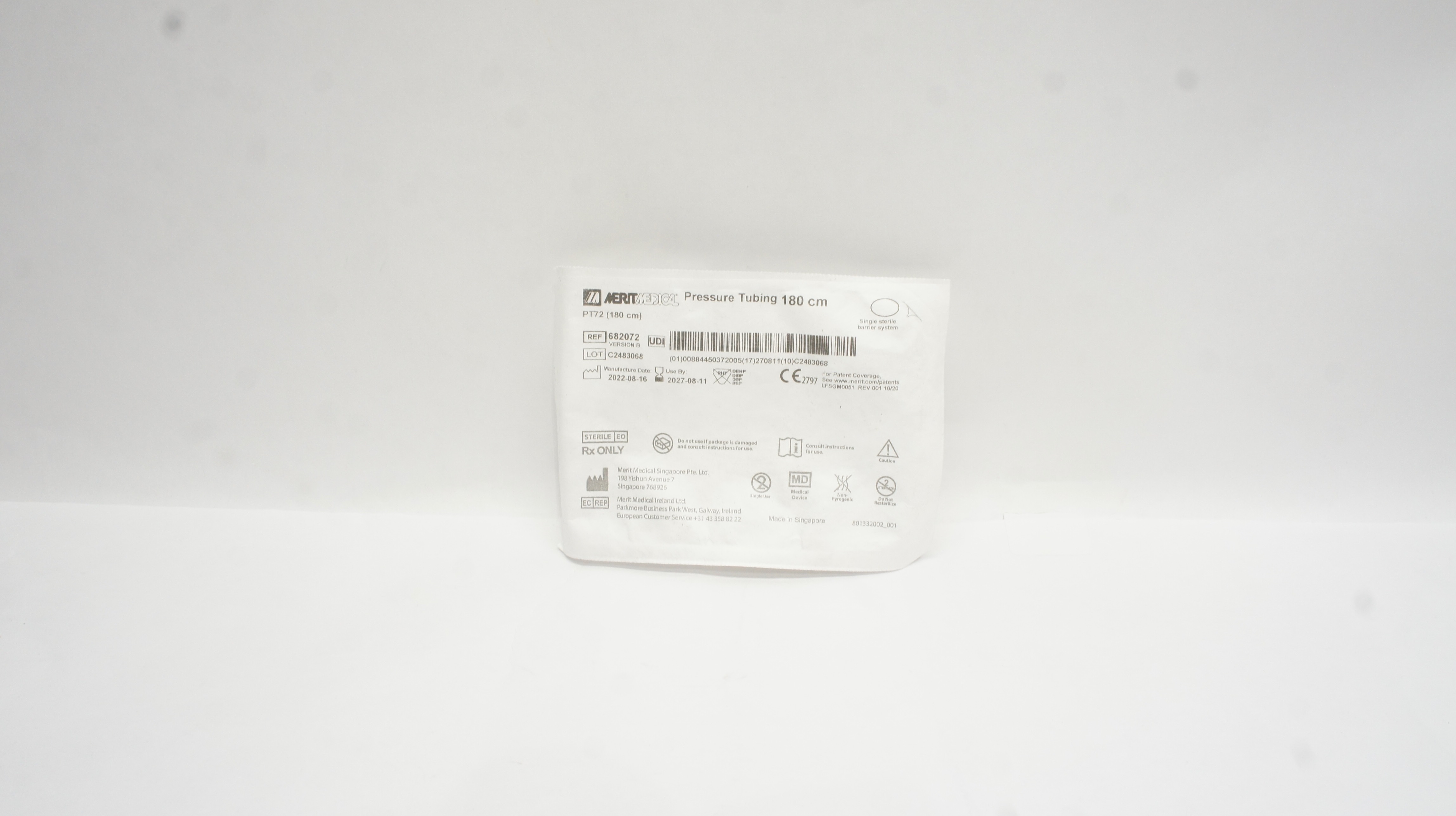 Merit Medical 682072 Pressure Tubing 180cm