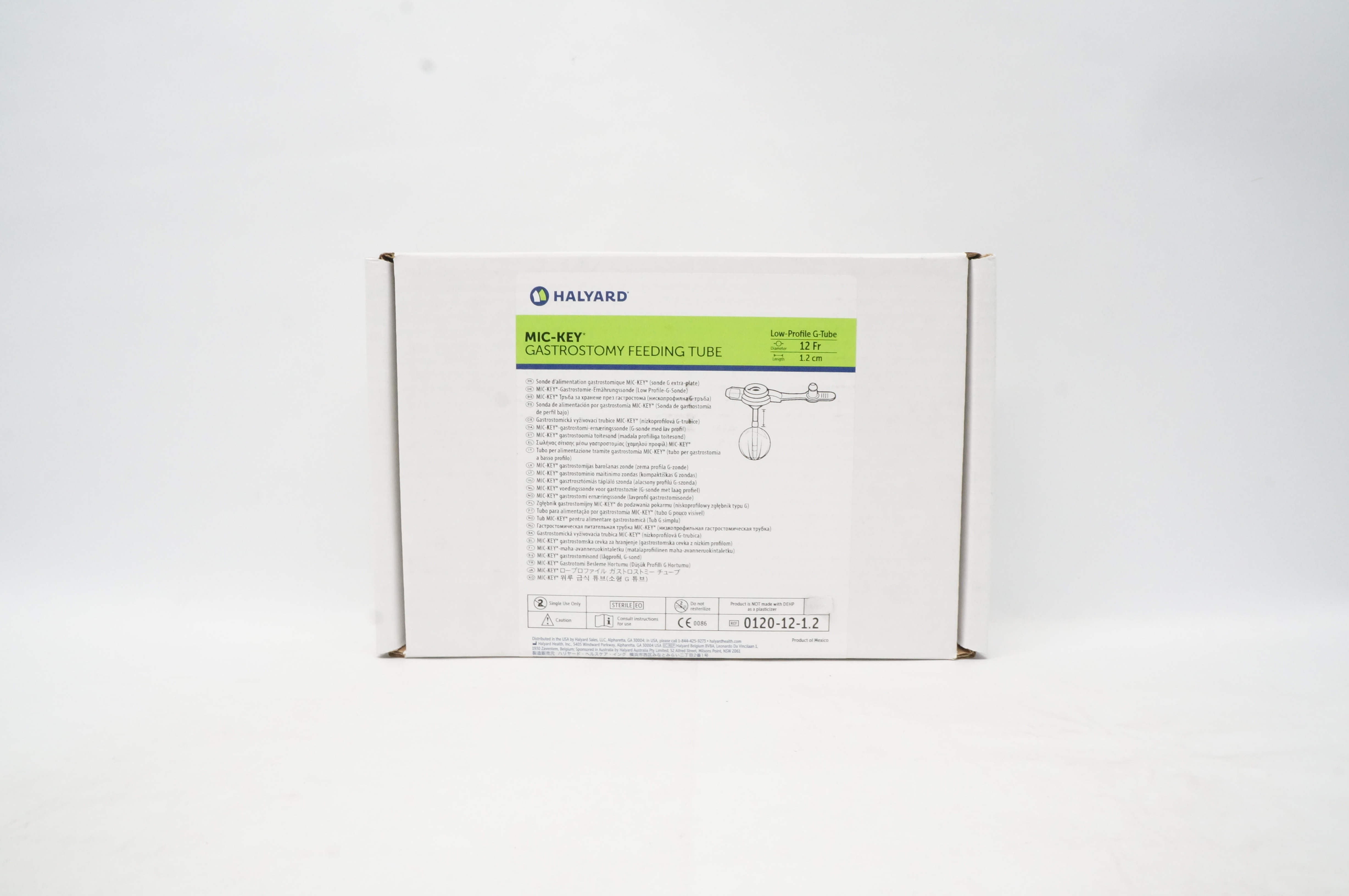 Halyard 0120-12-1.2 MIC-KEY Gastrostomy Feeding Tube 12Fr. x 1.2 cm (x)
