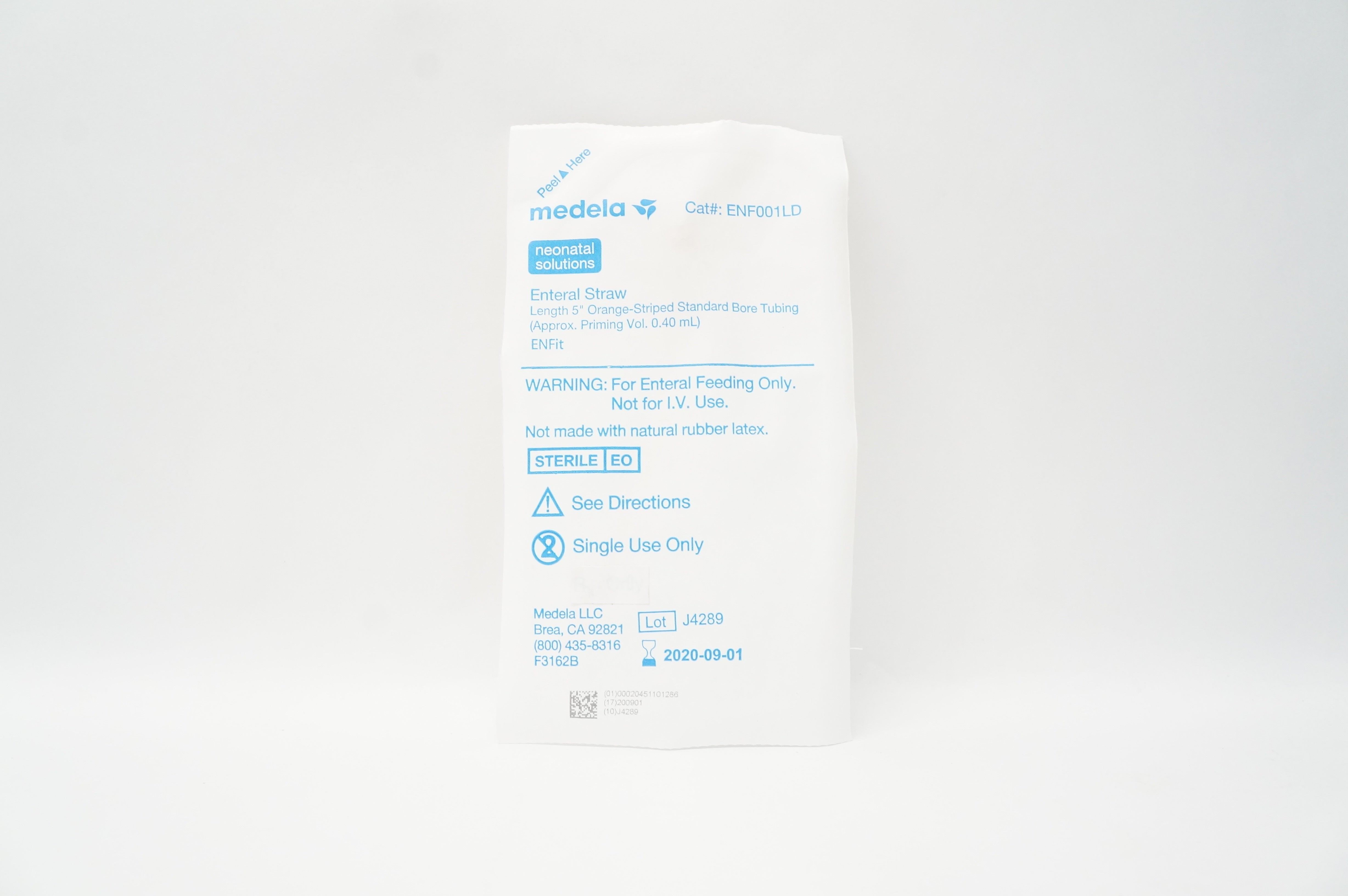 Medela ENF001LD Neonatal Solutions Enteral Straw 5in Approx. Prim.Vol. 0.40mL(x)