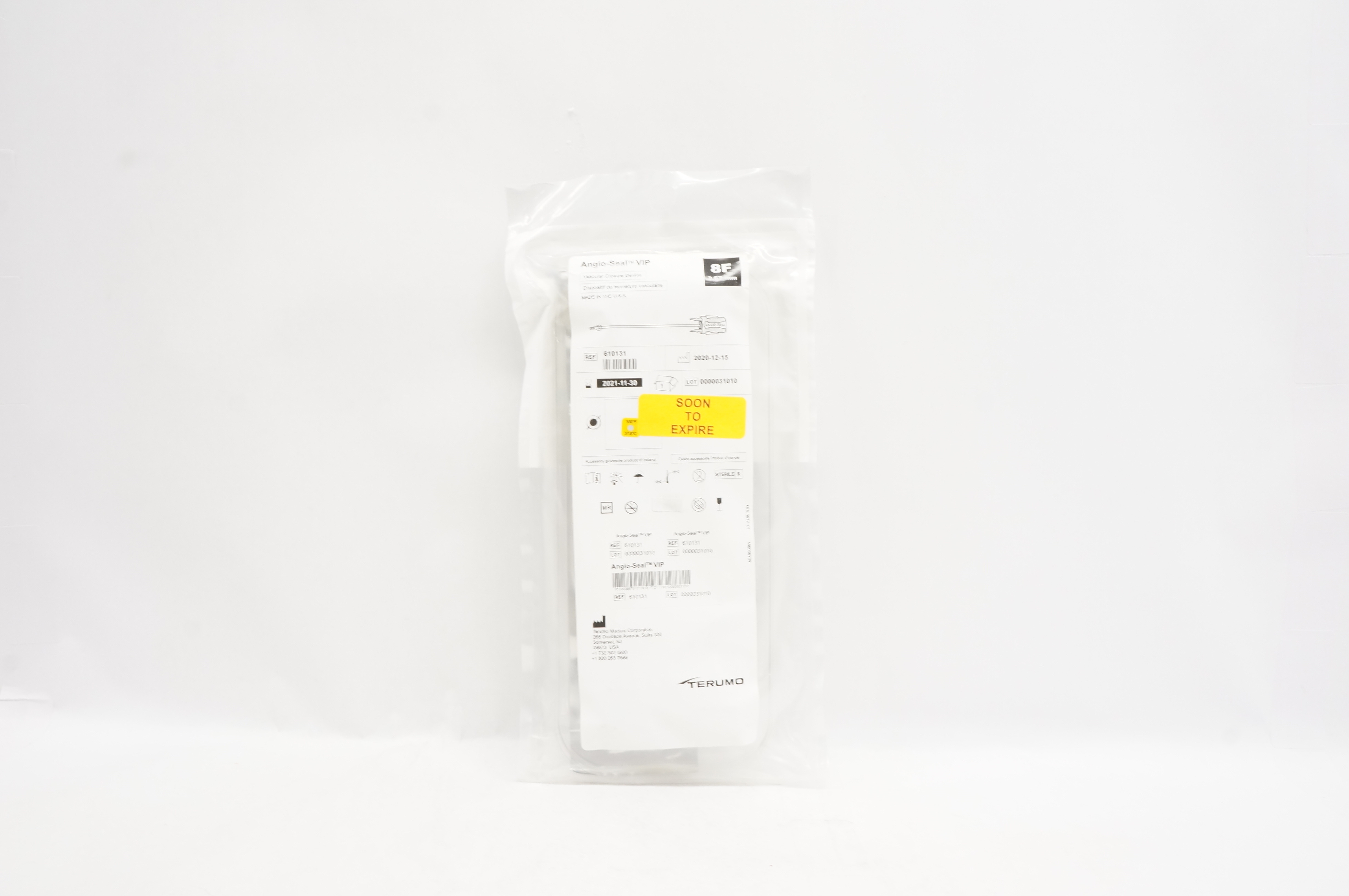 Terumo 610131 Angio-Seal VIP Vascular Closure Device 8F (x)