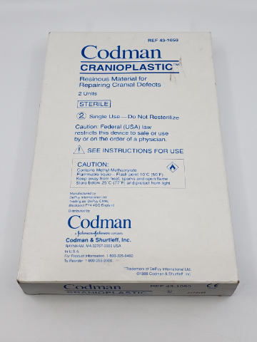 Codman 43-1050 CRANIOPLASTIC Resinous Material For Repairing Cranial (x ...