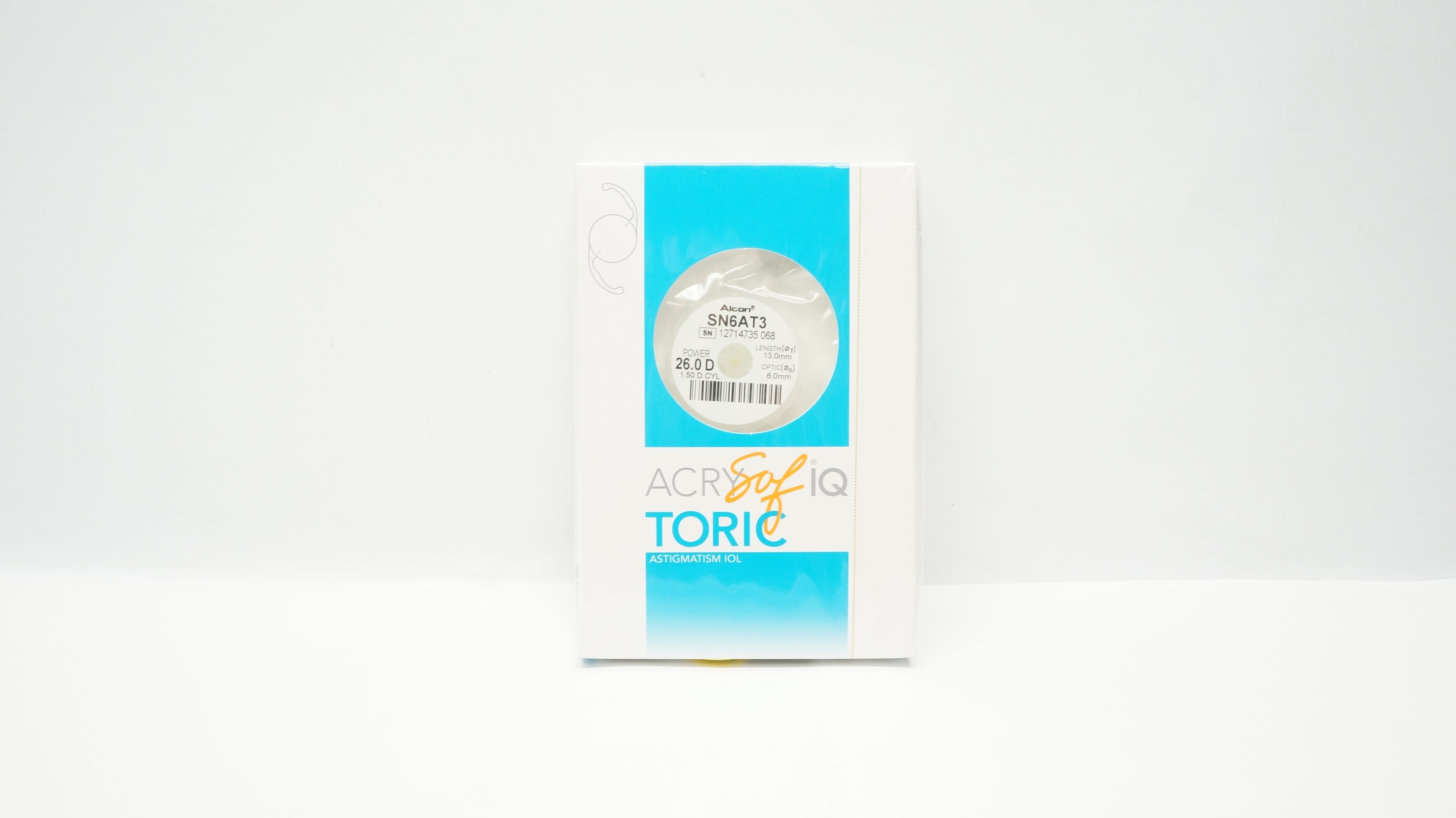 Alcon SN6AT3 AcrySof IQ Toric Astigmatism IOL 26.0D 1.50D CYL 13.0mm x 6.0mm (x)
