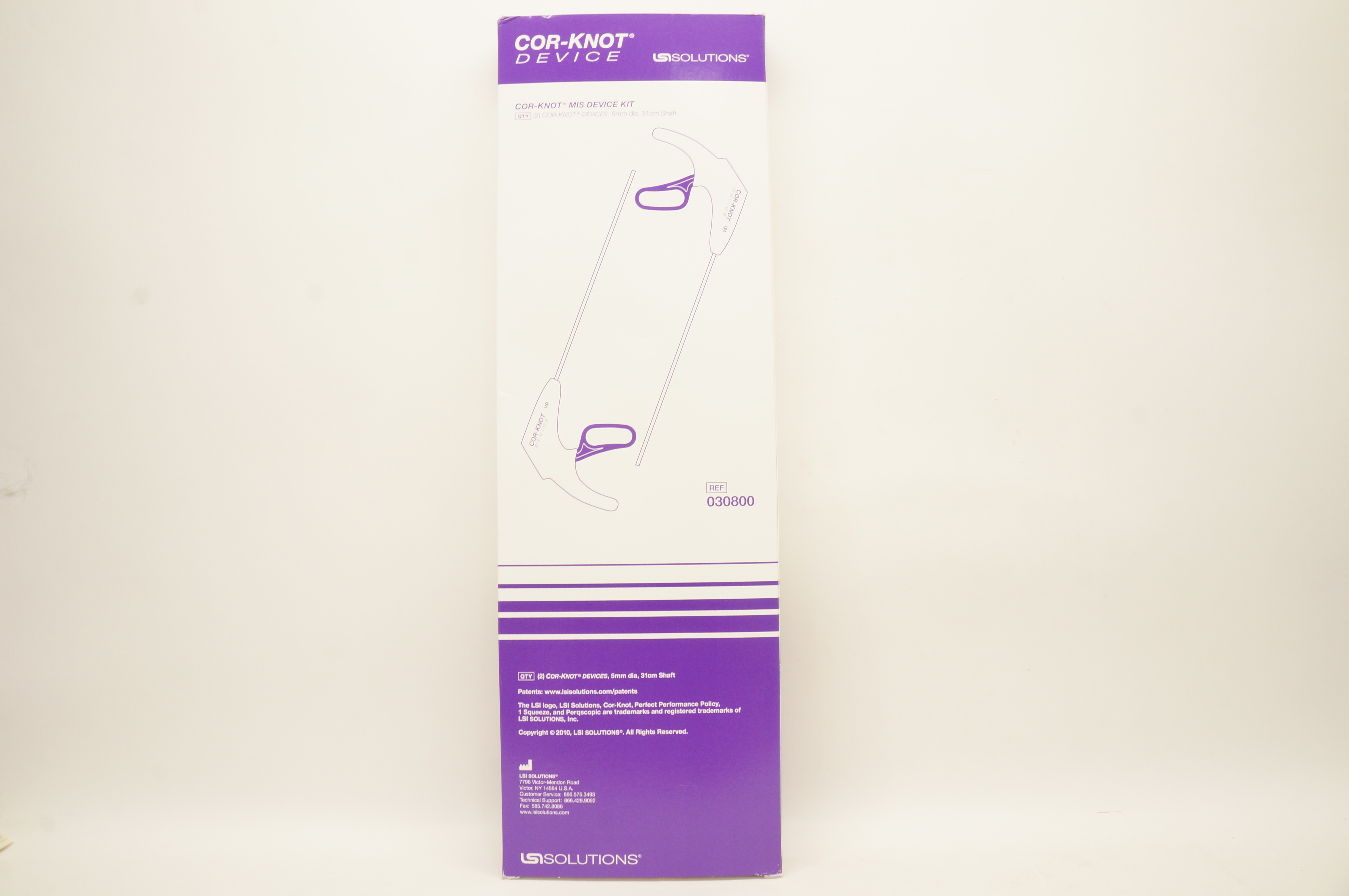 LSISolutions 030800 Cor-Knot MIS Device Kit, 5mm dia, 31cm Shaft (x) - Box of 2