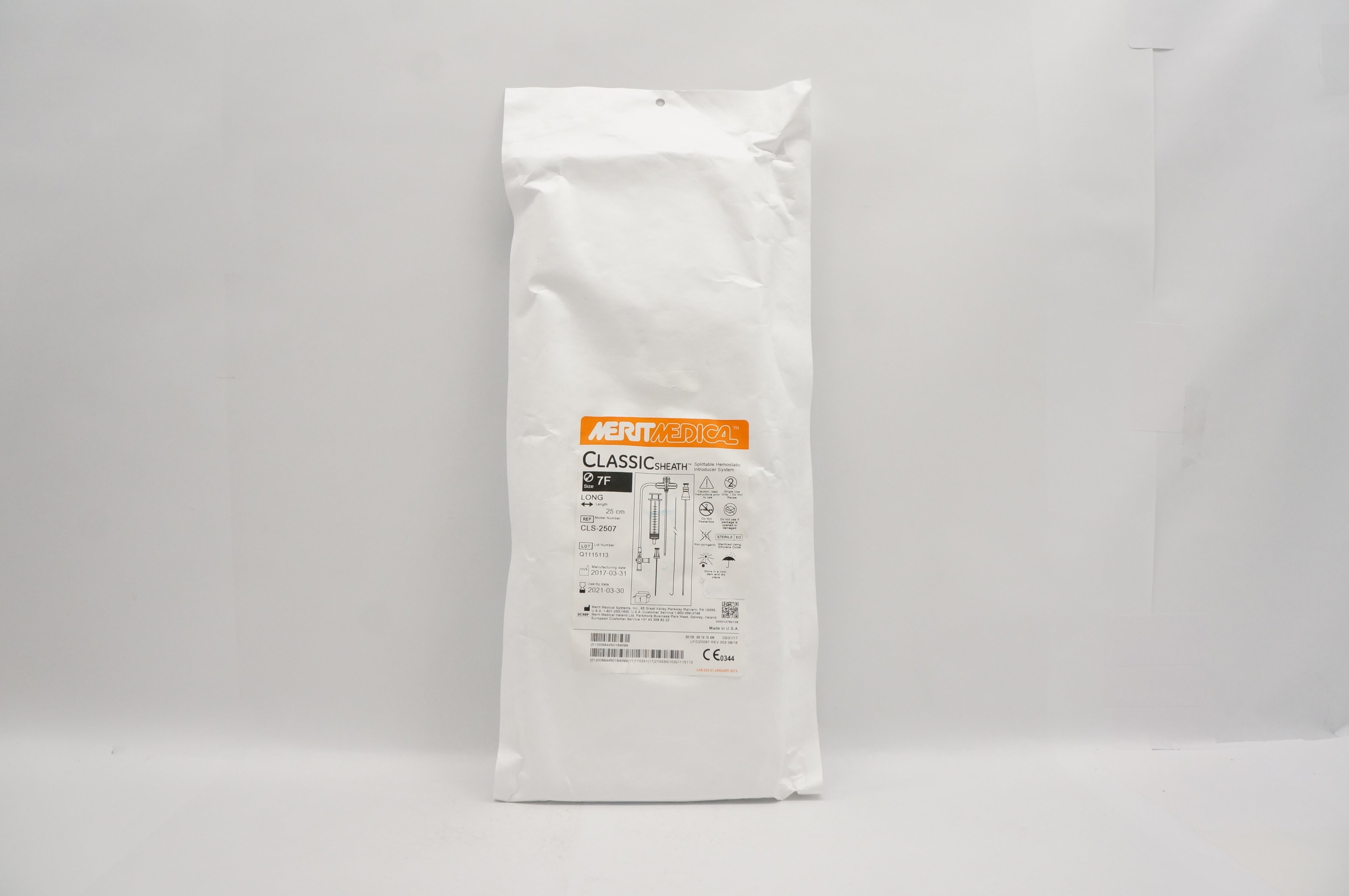 MeritMedical CLS-2507 Splitable Hemostatic Introducer System 25cm (x)