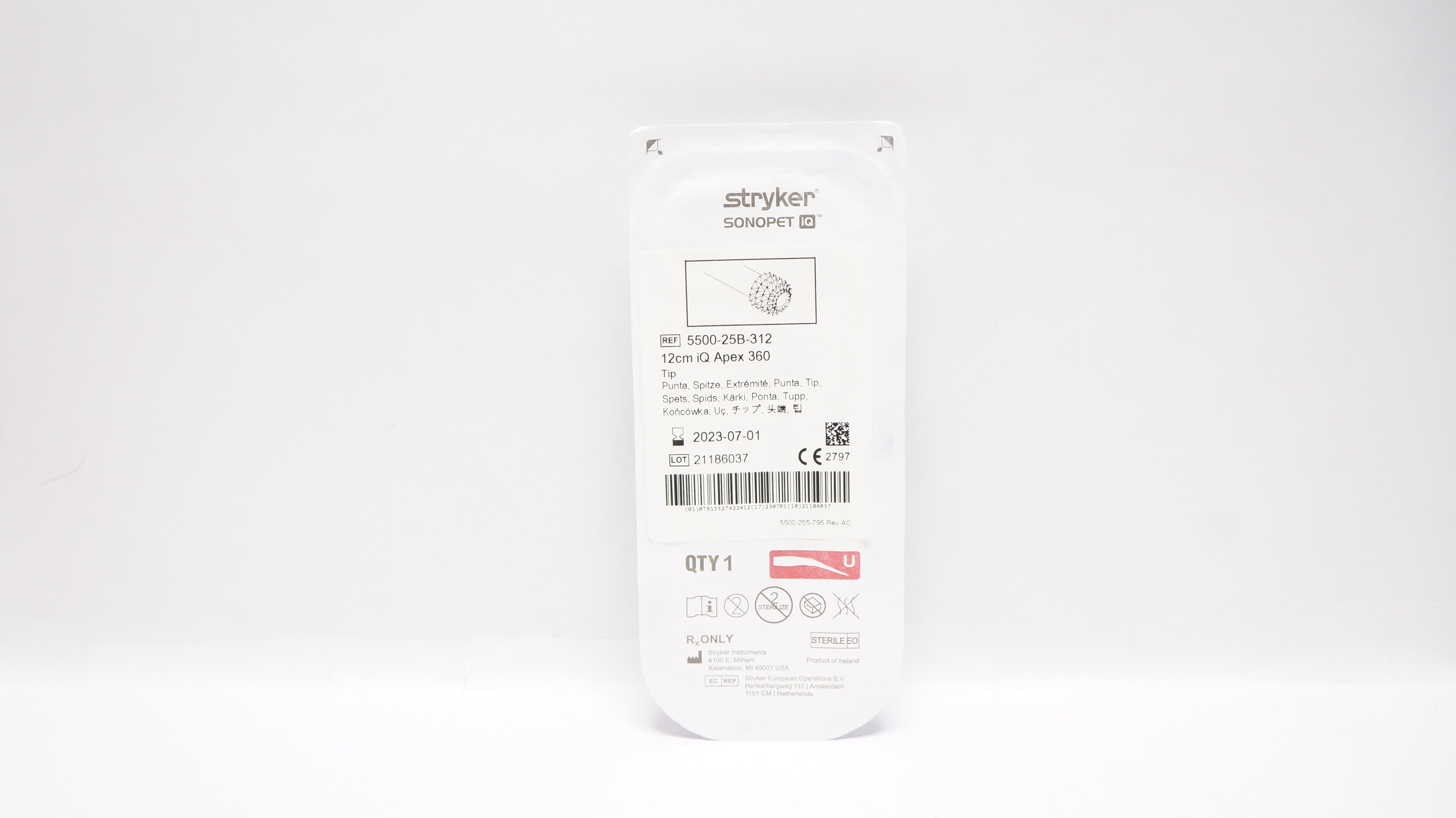 Stryker 5500-25B-312 Sonopet iQ 12cm Apex 360 Tip (x)