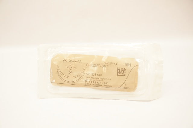 Ethicon 991 2-0 Chromic Gut Surgical Stre CT 40mm 1/2c Taper, 54inch (x)