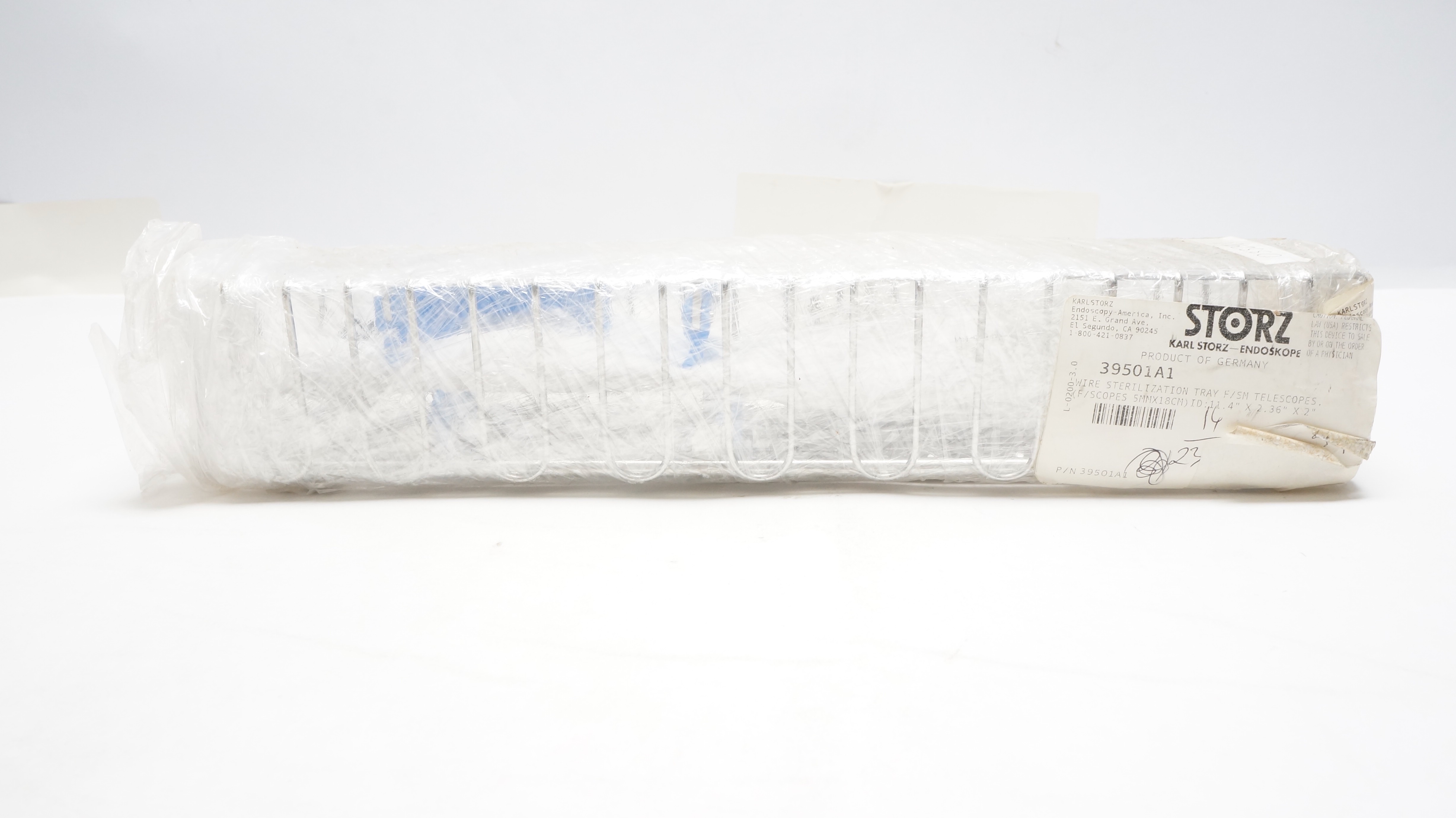 Karl Storz 39501A1 Wire Sterilization Tray F/SM Telescopes, ID 11.4inx2.36inx2in