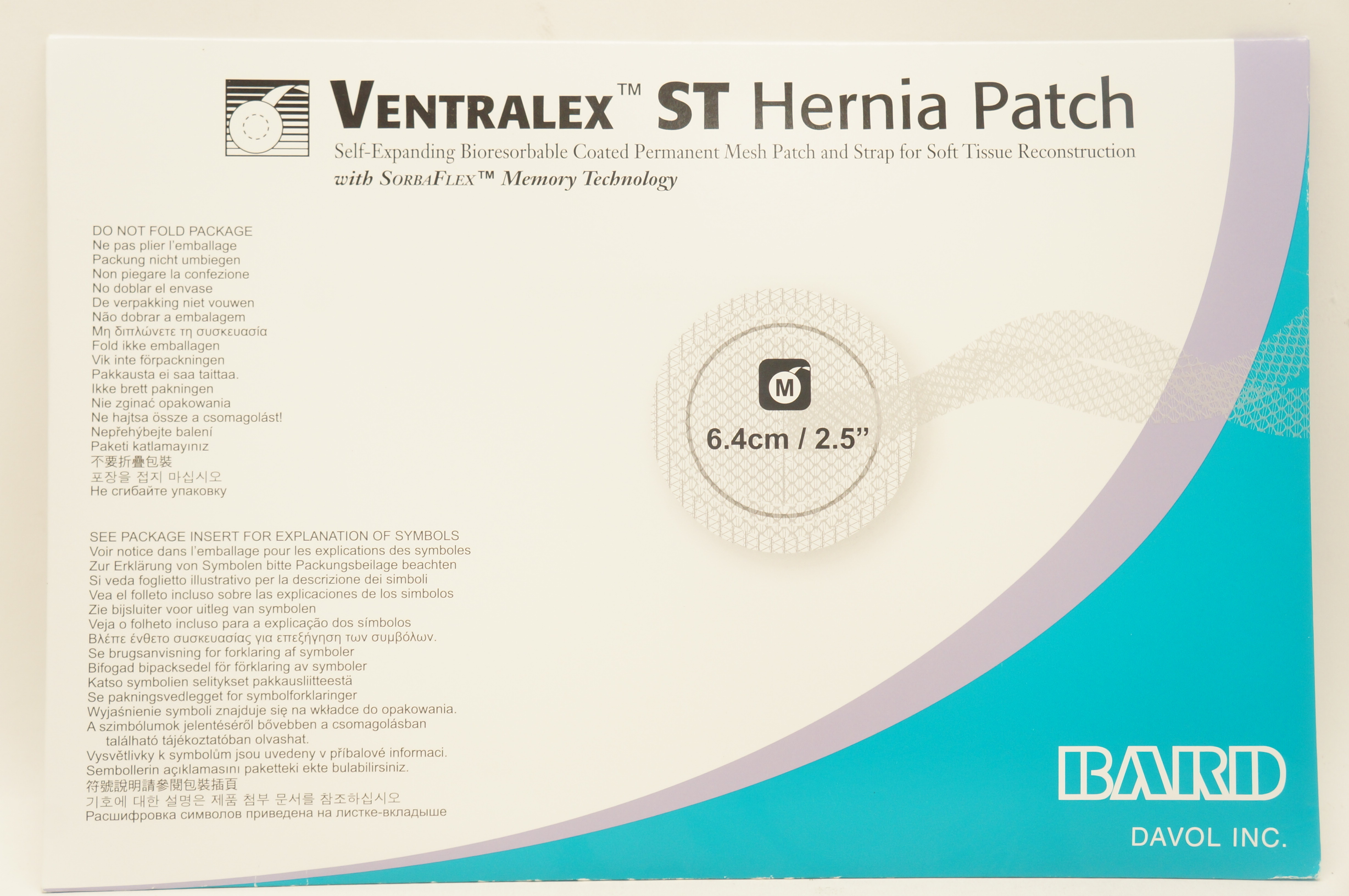 Bard 5950008 Ventralex ST Hernia Patch Medium Circle with Strap 2.5inch (x)