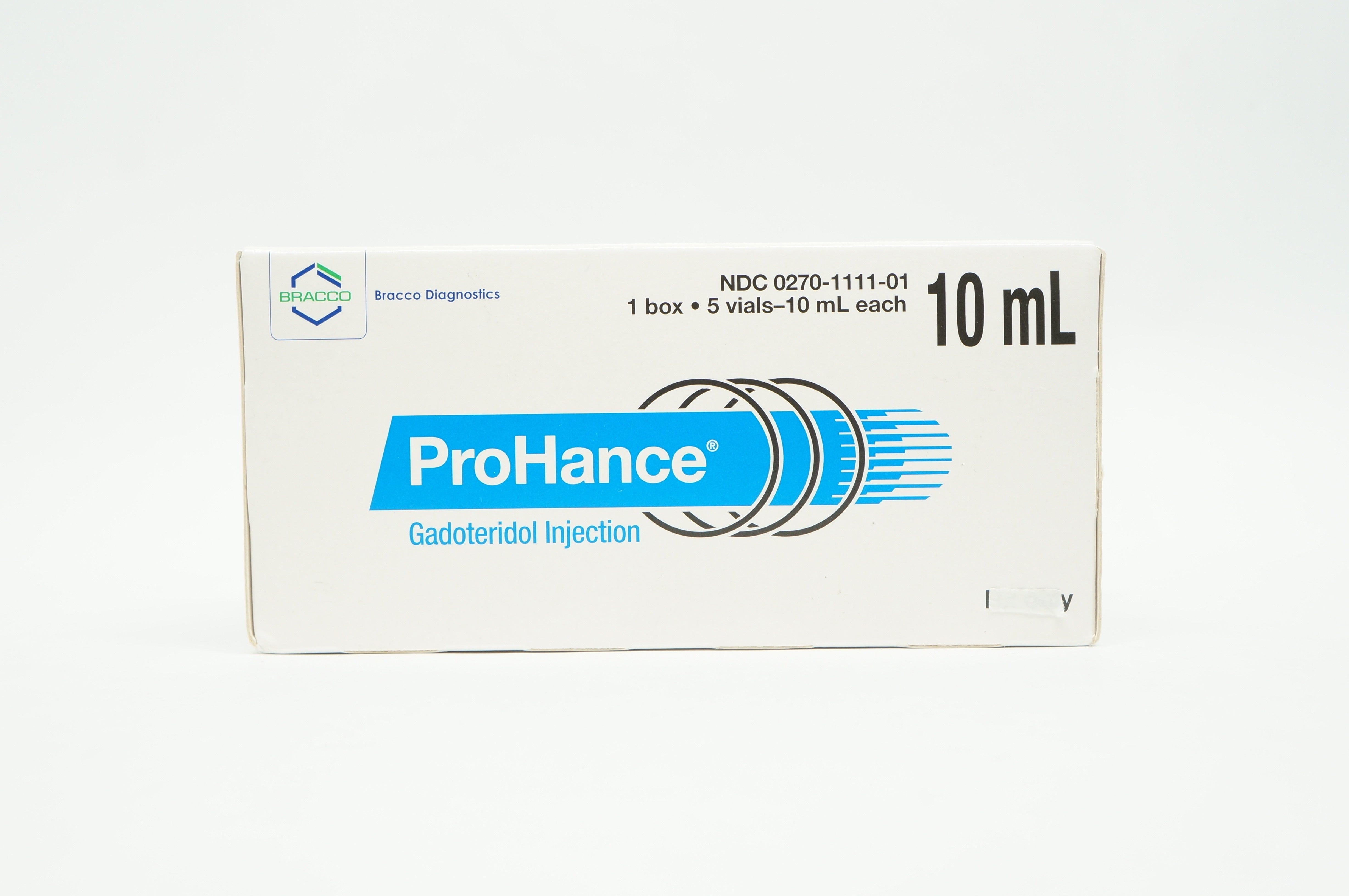 Bracco NDC 0270-1111-01 ProHance Gadoteridol Injection, 10mL - Box of 5