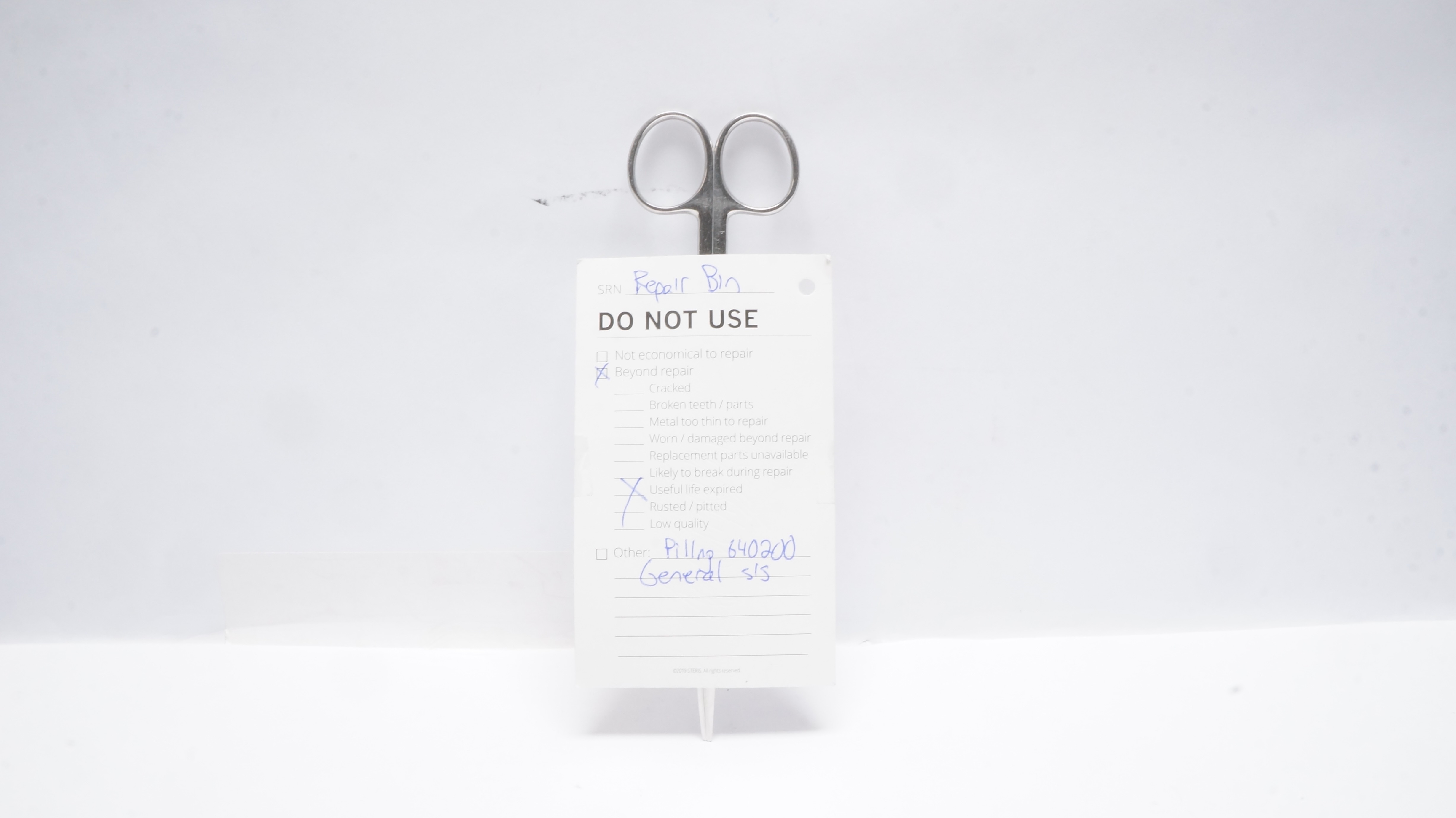 Steris 640200 Repair Bin