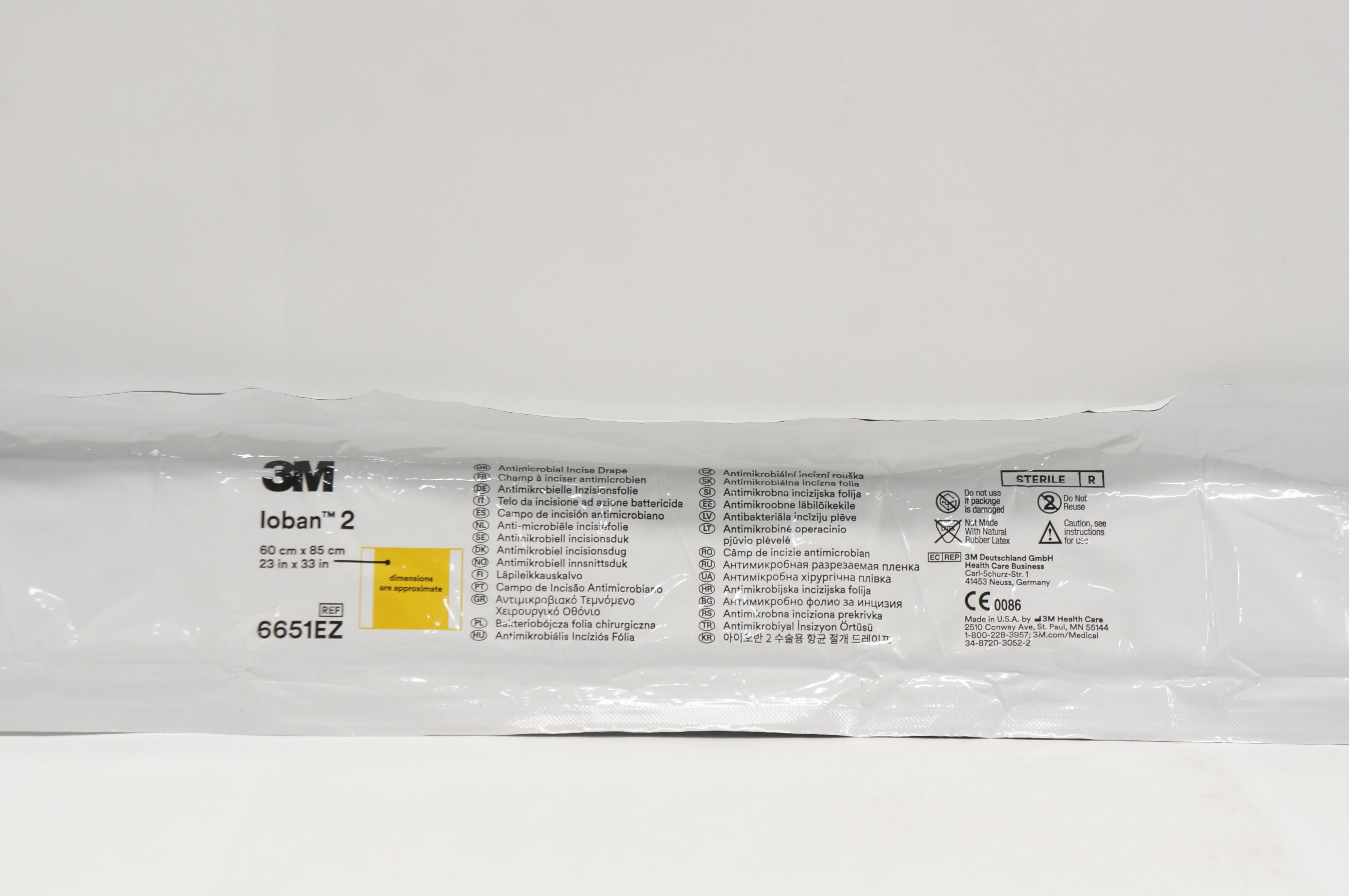 3M 6648EZ Loban 2 Antimicrobial Incise Drape 23 inch x 23 inch (Approx.)