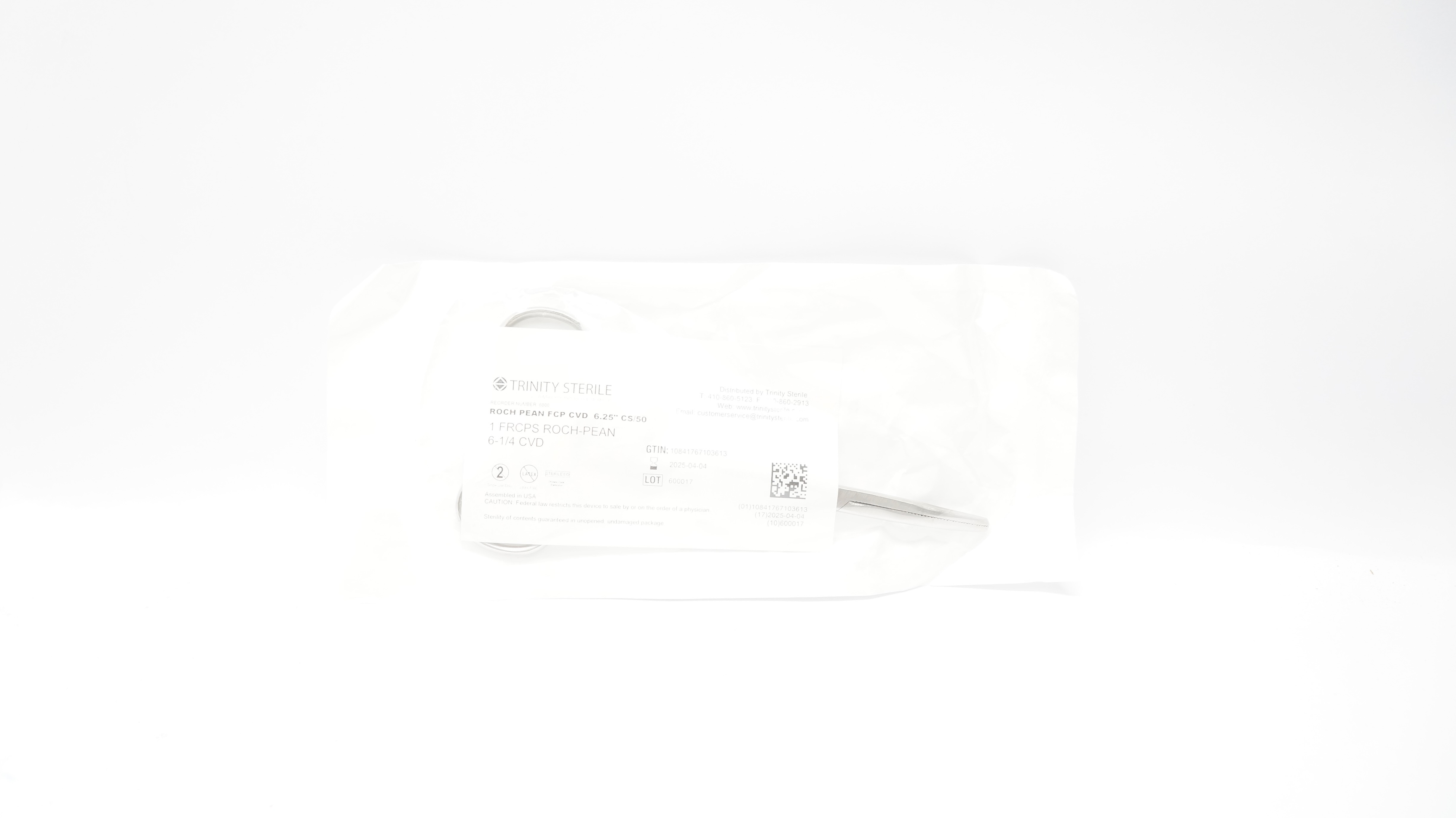 Trinity Sterile 6006 Roch Pean FCP CVD 6.25In CS/50, 6-1/4 CVD (x)