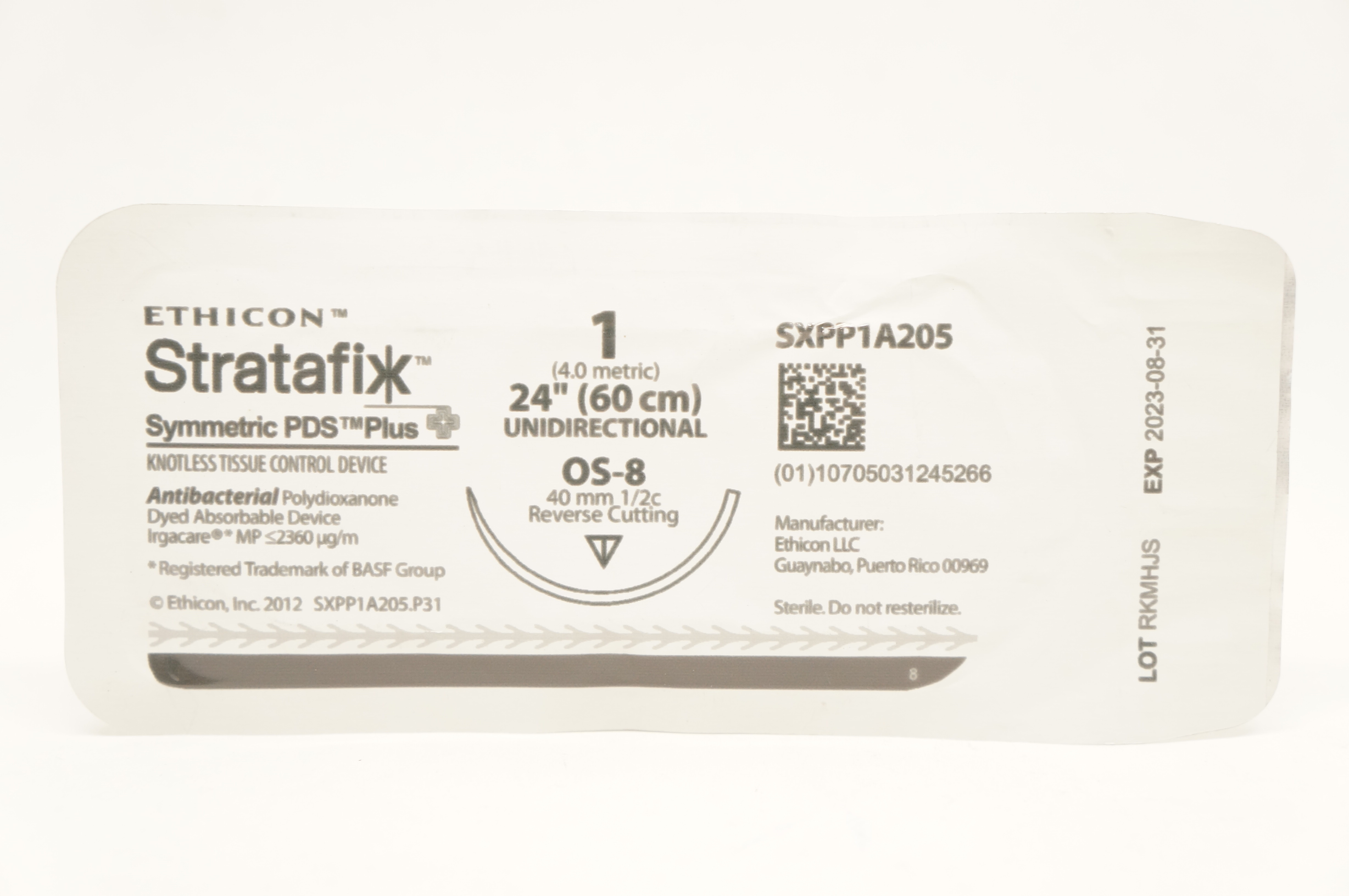 Ethicon SXPP1A205 1 Stratafix OS-8 40mm 1/2c Reverse Cutting 24inch
