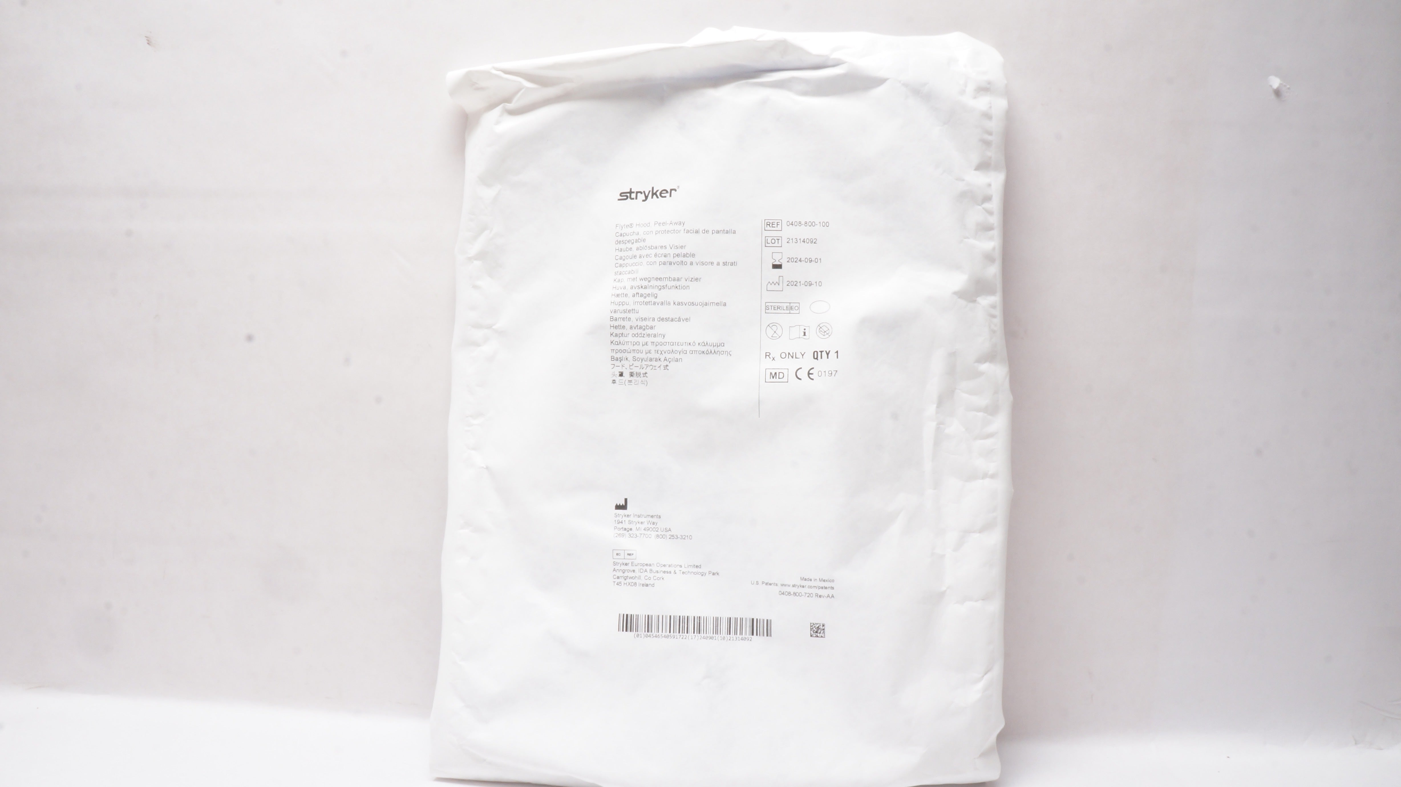 Stryker 0408-800-100 Flyte Hood Peel-Away
