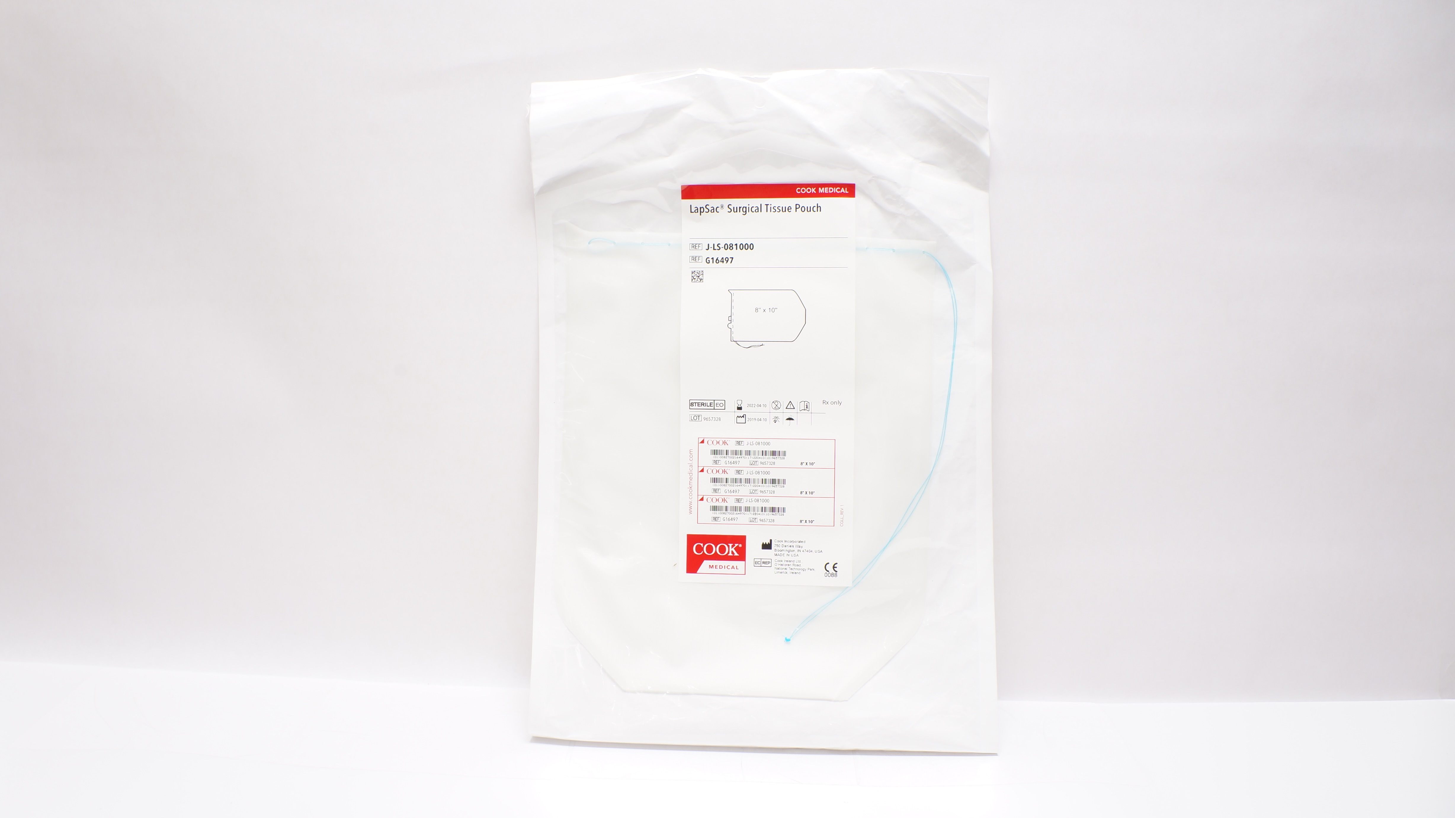 Cook Medical G16497 LapSac Surgical Tissue Pouch 8inch x 10inch (x)