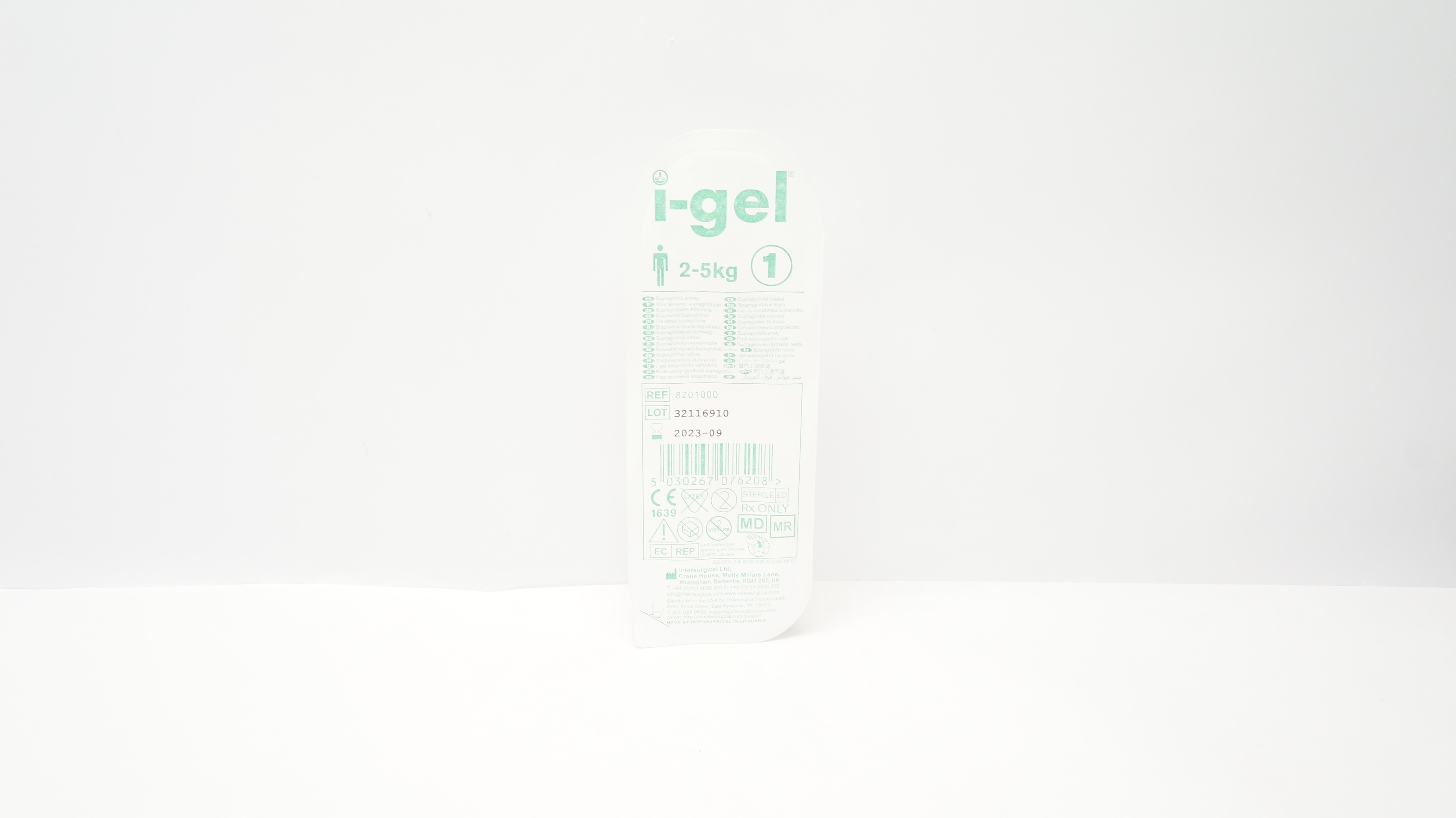 Intersurgical 8201000 I-gel Supraglottic Airway Size 1, 2 -5 kg (x)