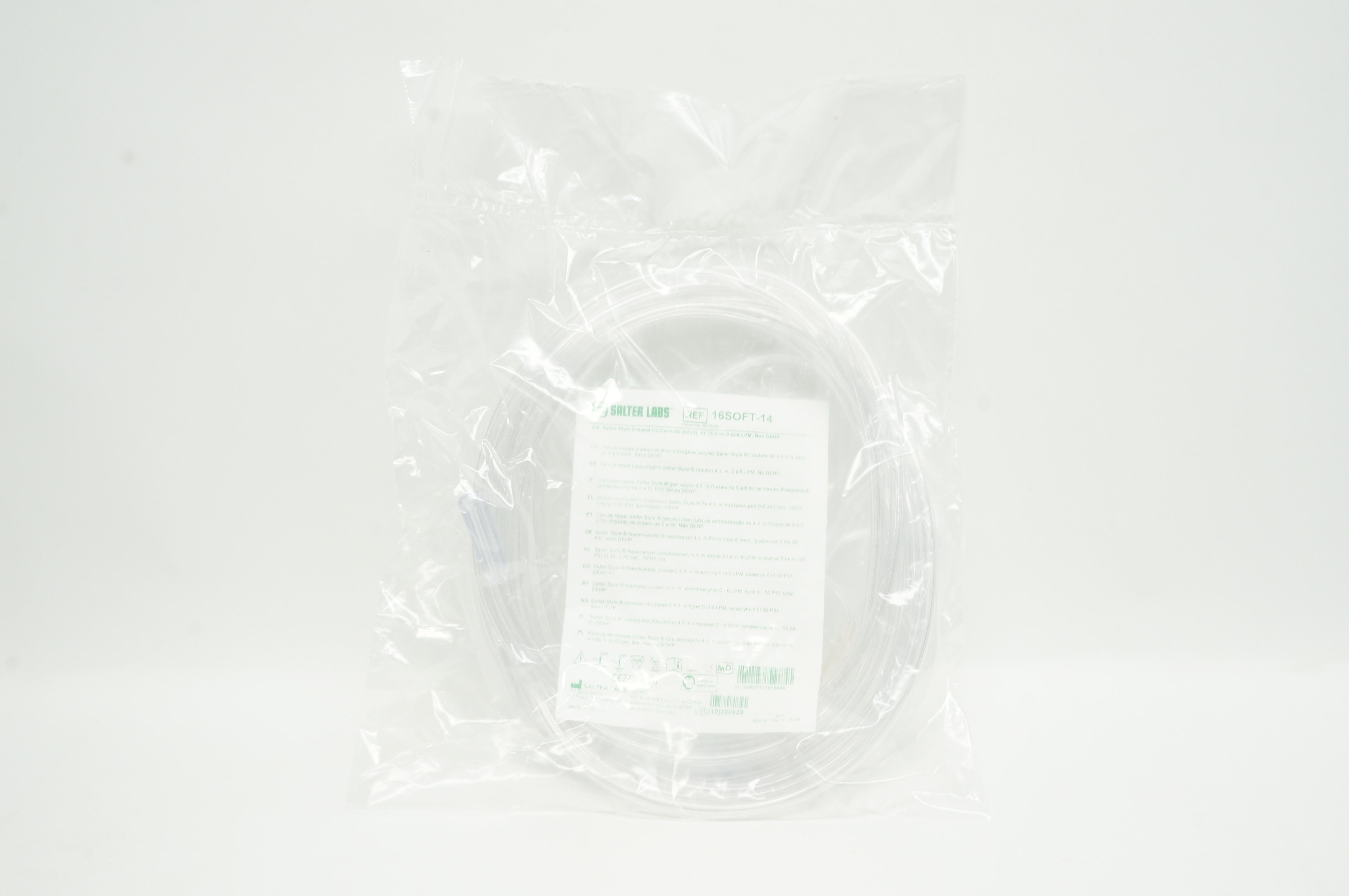 Salter Labs 16SOFT-14 Salter Style Nasal O2 Cannula Adult 14inch, 0 to ...