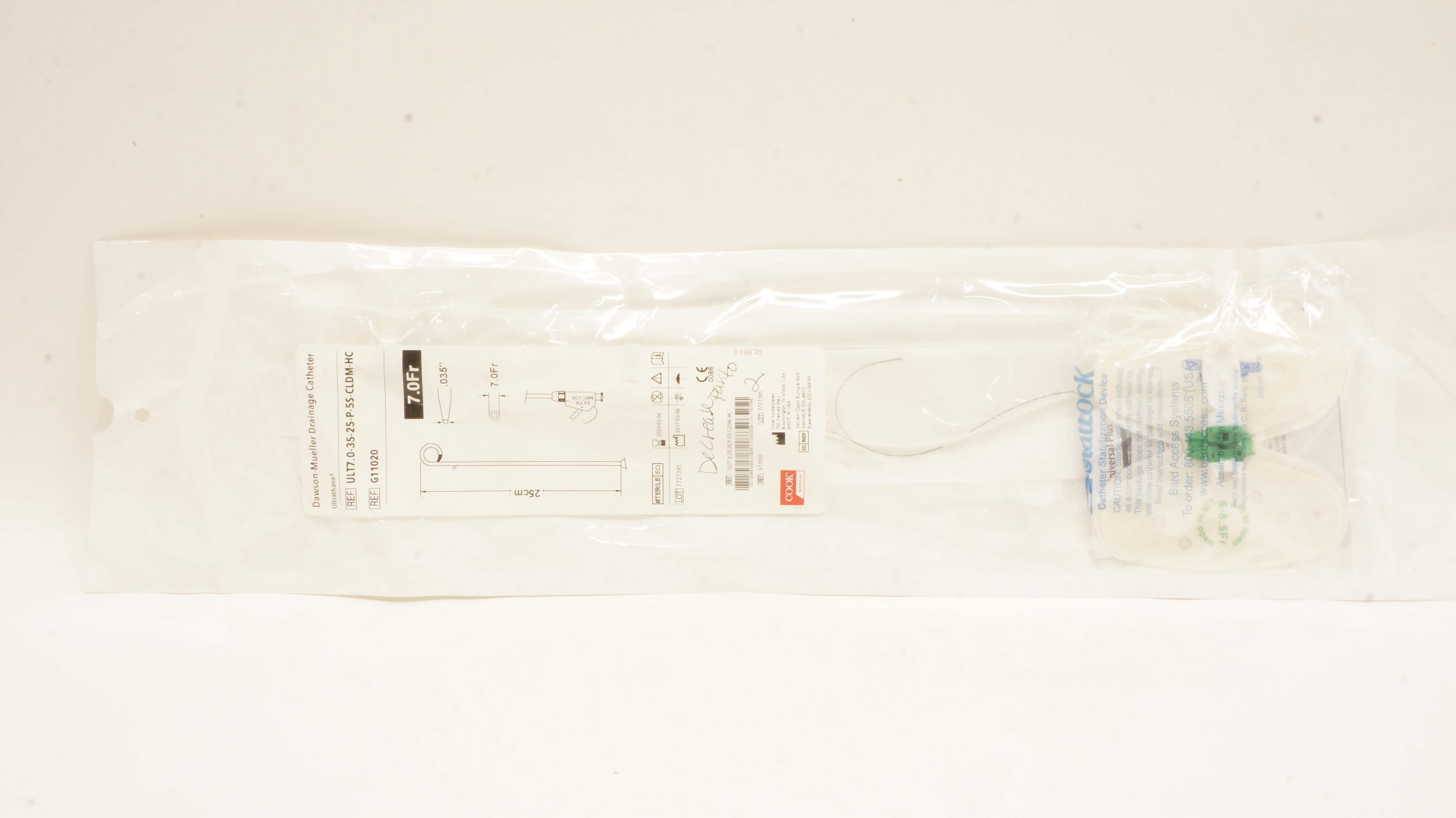 Cook Medical G11020 Ultrathane Dawson-Mueller Drainage Cath. 7.0Fr. x 25cm (x)