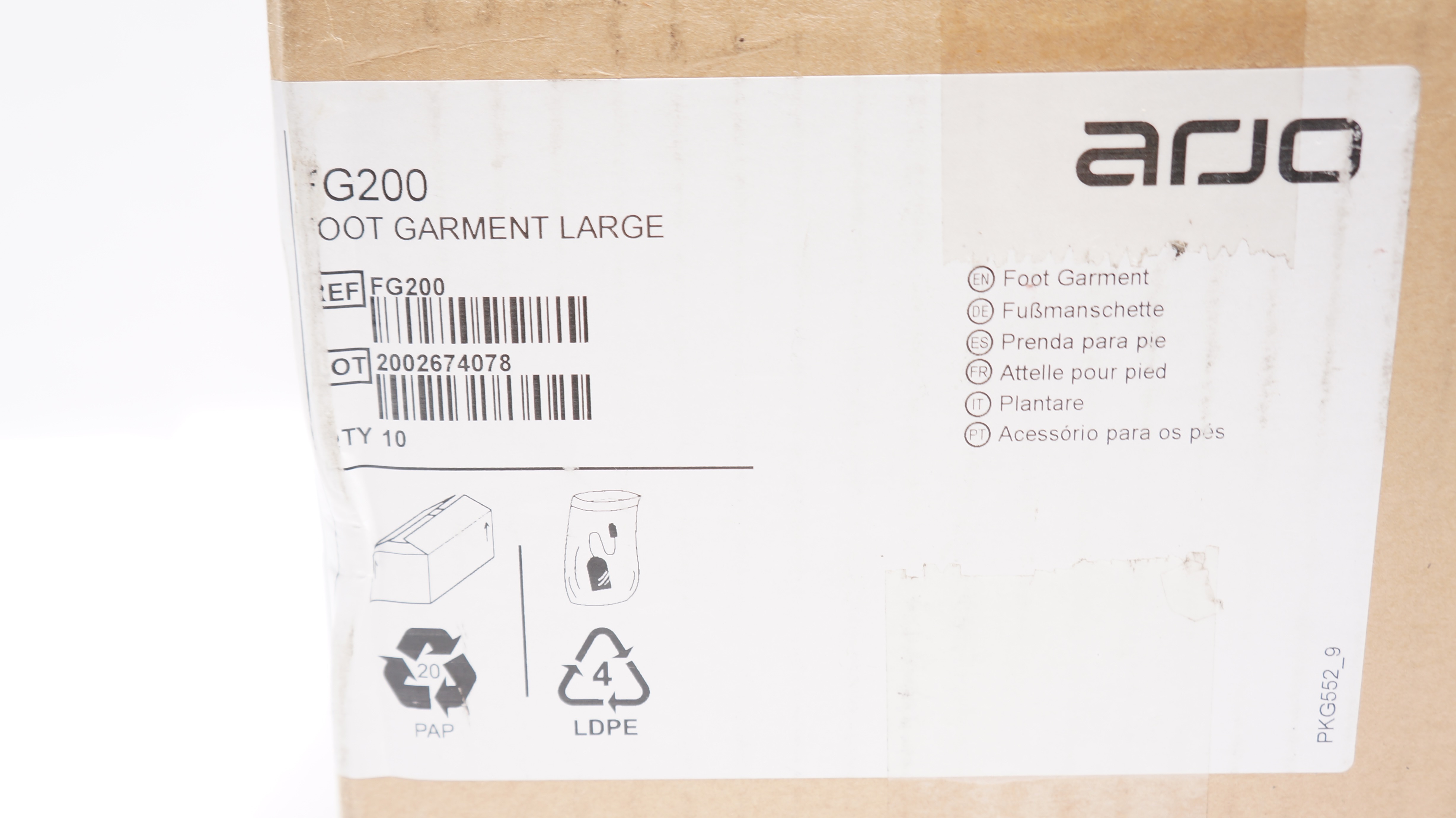 Capi Piede Per Arjo Flowtron FG200 - Taglia US M 7.5 / F 9.5 - Nuovi