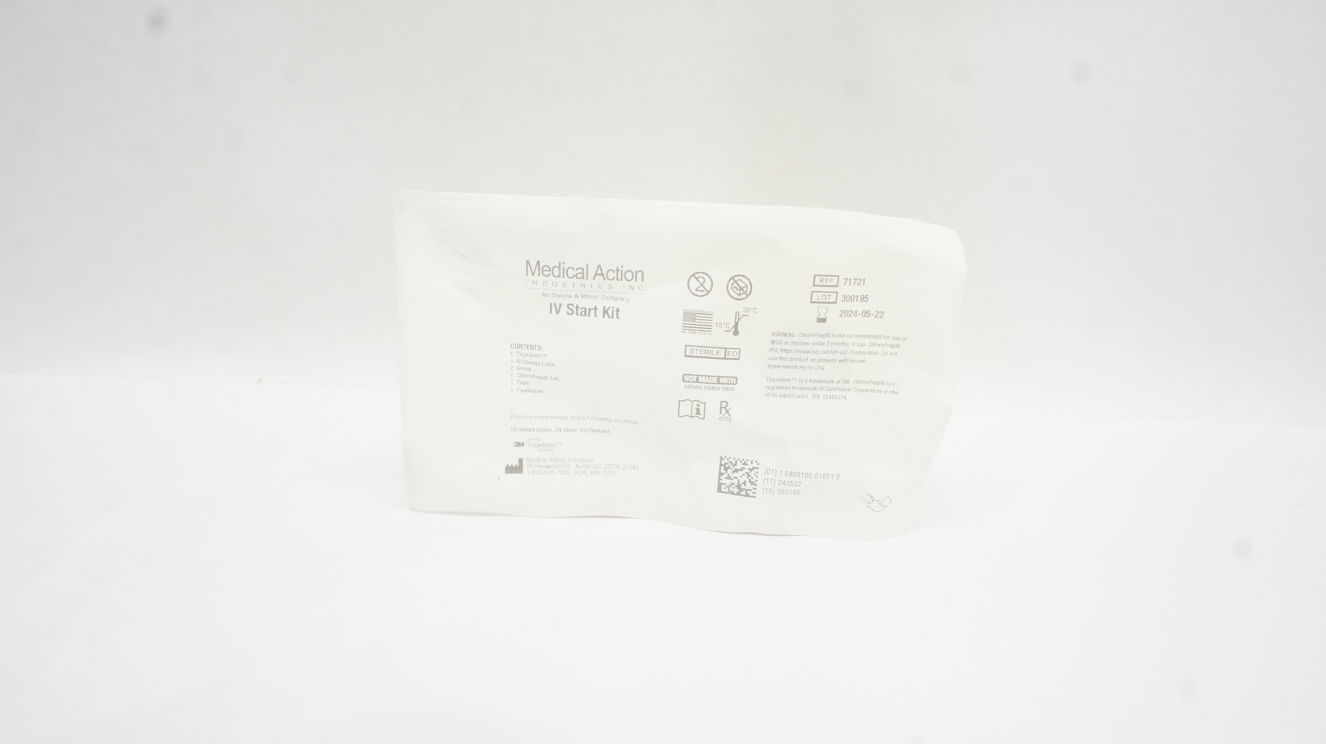 Medical Action Industries 71721 3M Tegaderm IV Start Kit