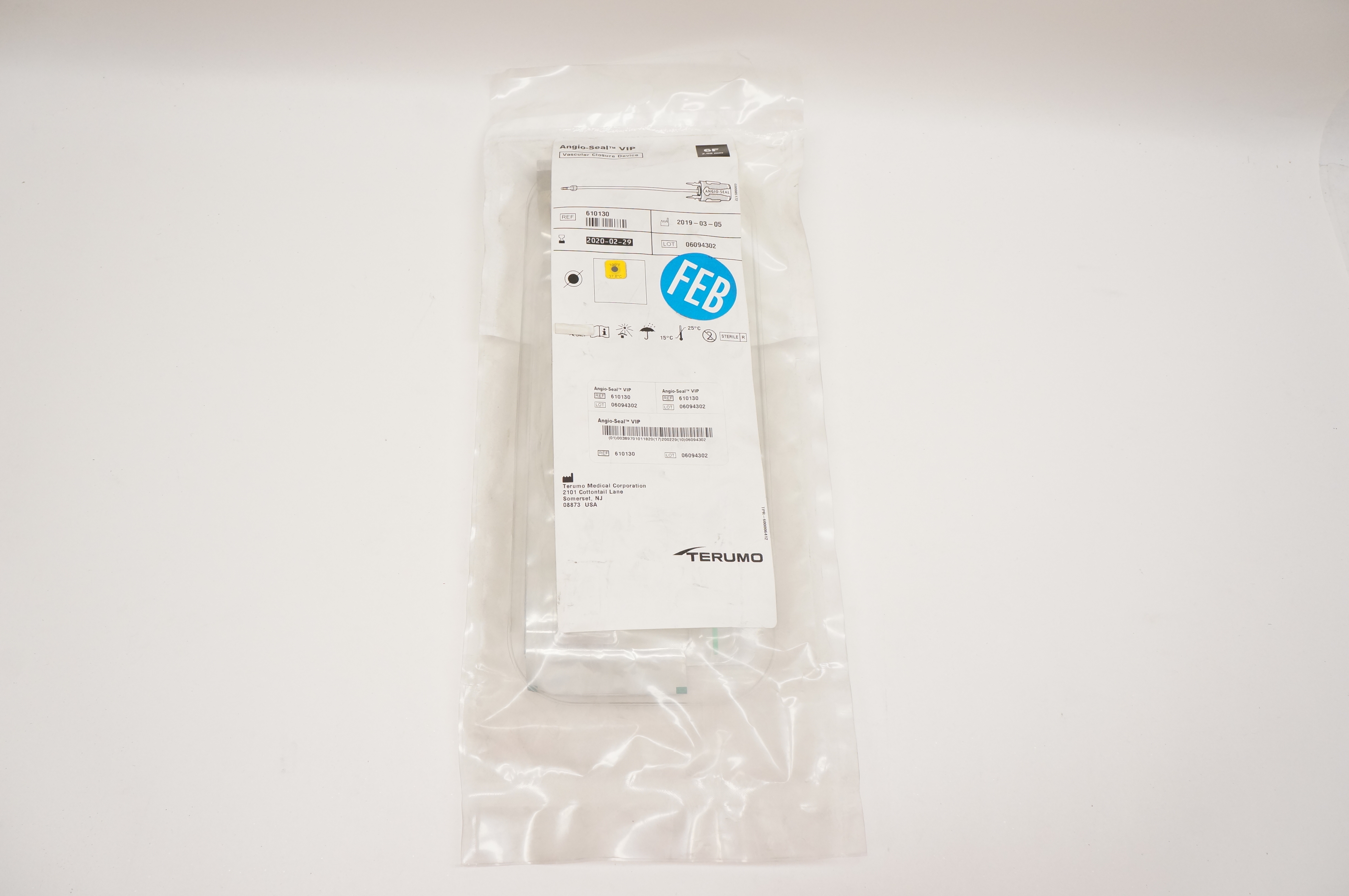 Terumo 610130 Angio-Seal VIP Vascular Closure Device 6F (x)