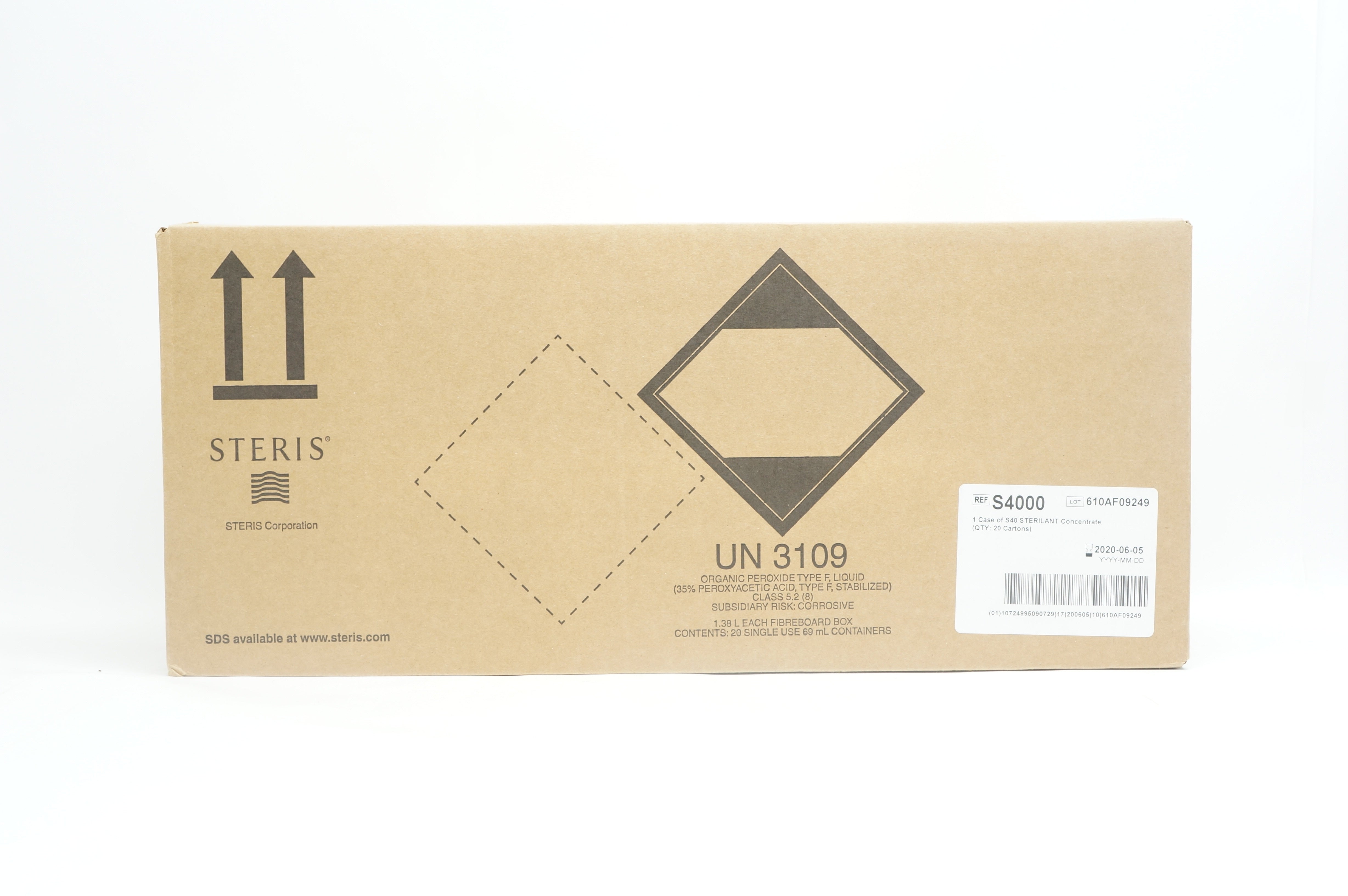 Steris S4000 1 Case of S40 Sterilant Concentrate – Box of 20 (x)