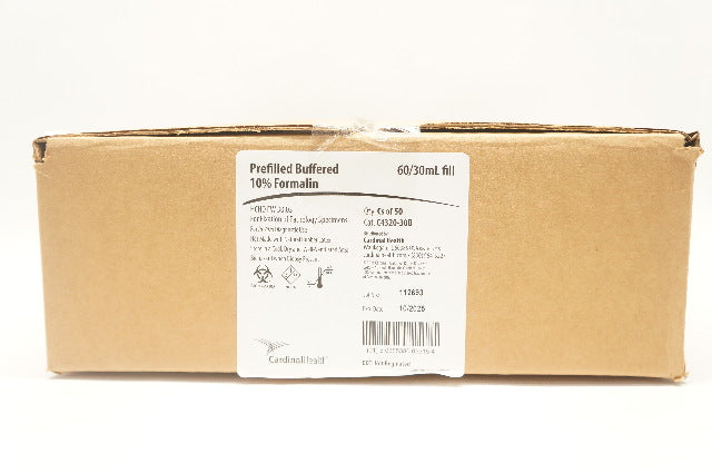 Cardinal Health C4320-30B Prefilled Buffered 10% Formalin 60/30ml - Case of 50