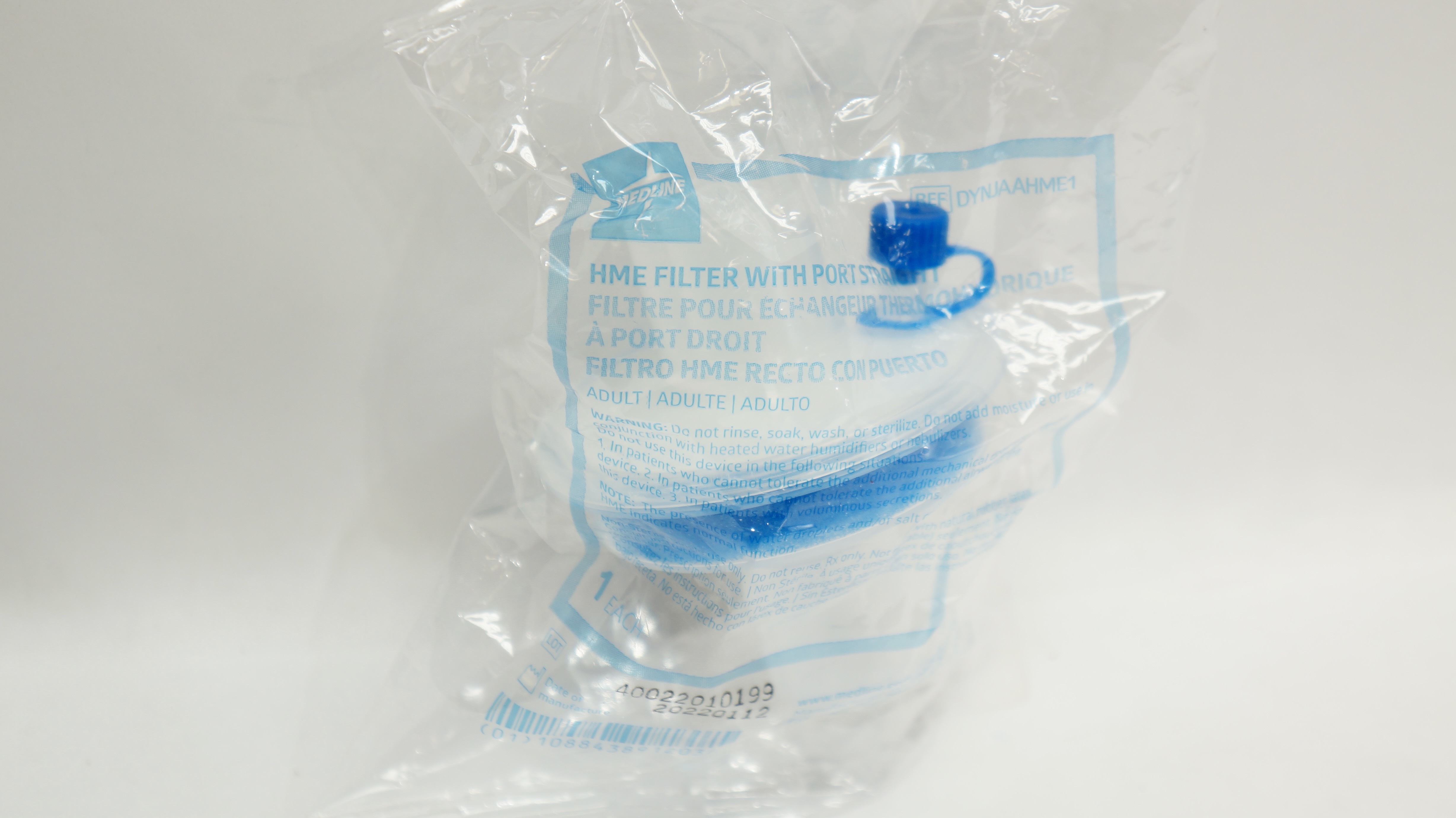 Medline DYNJAAHME13 HME Filter with Port Angled