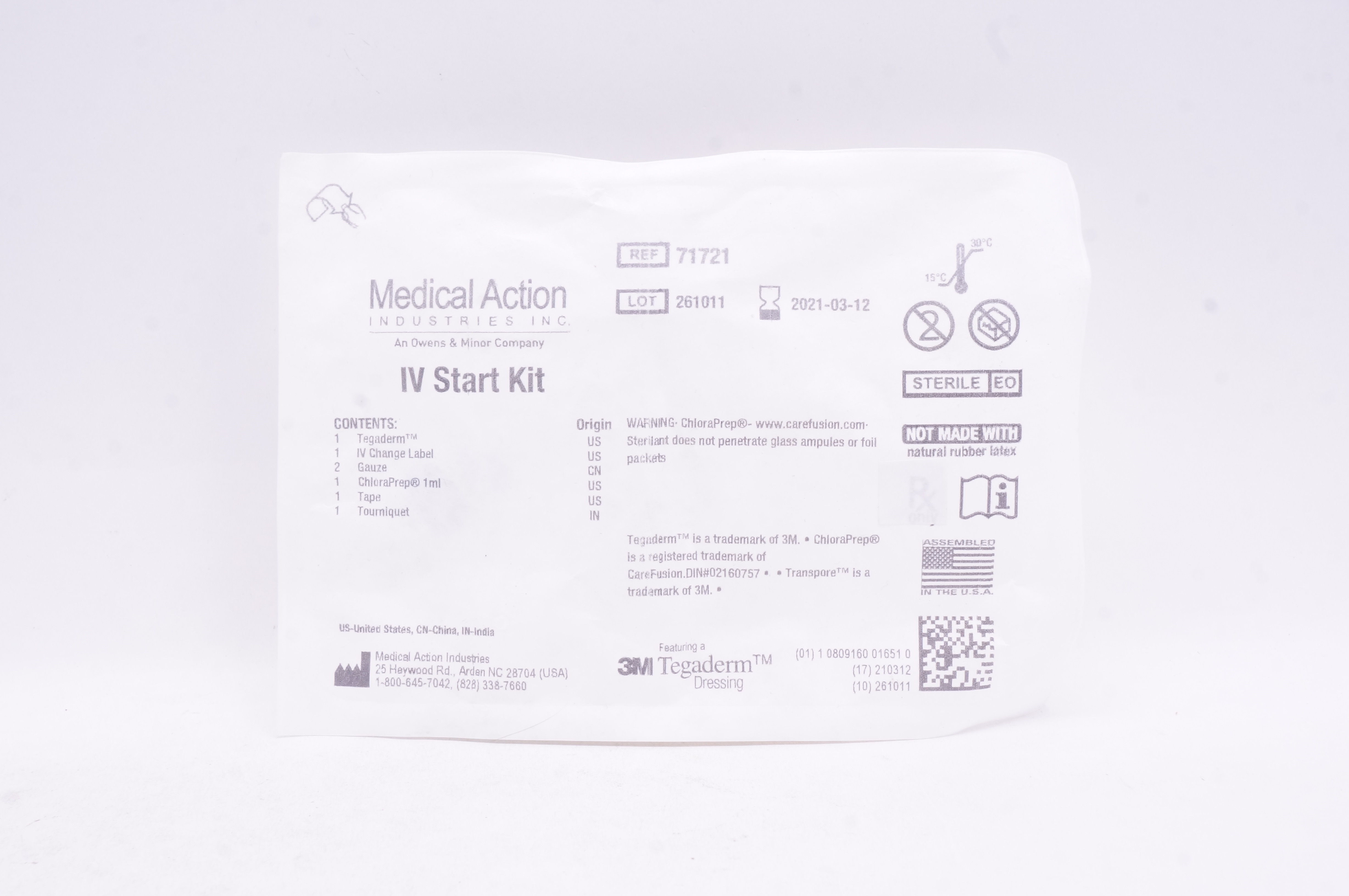 Medical Action Industries 71721 3M Tegaderm IV Start Kit (x)
